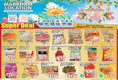 Sunny Foodmart (Markham) Flyer August 21 to 27