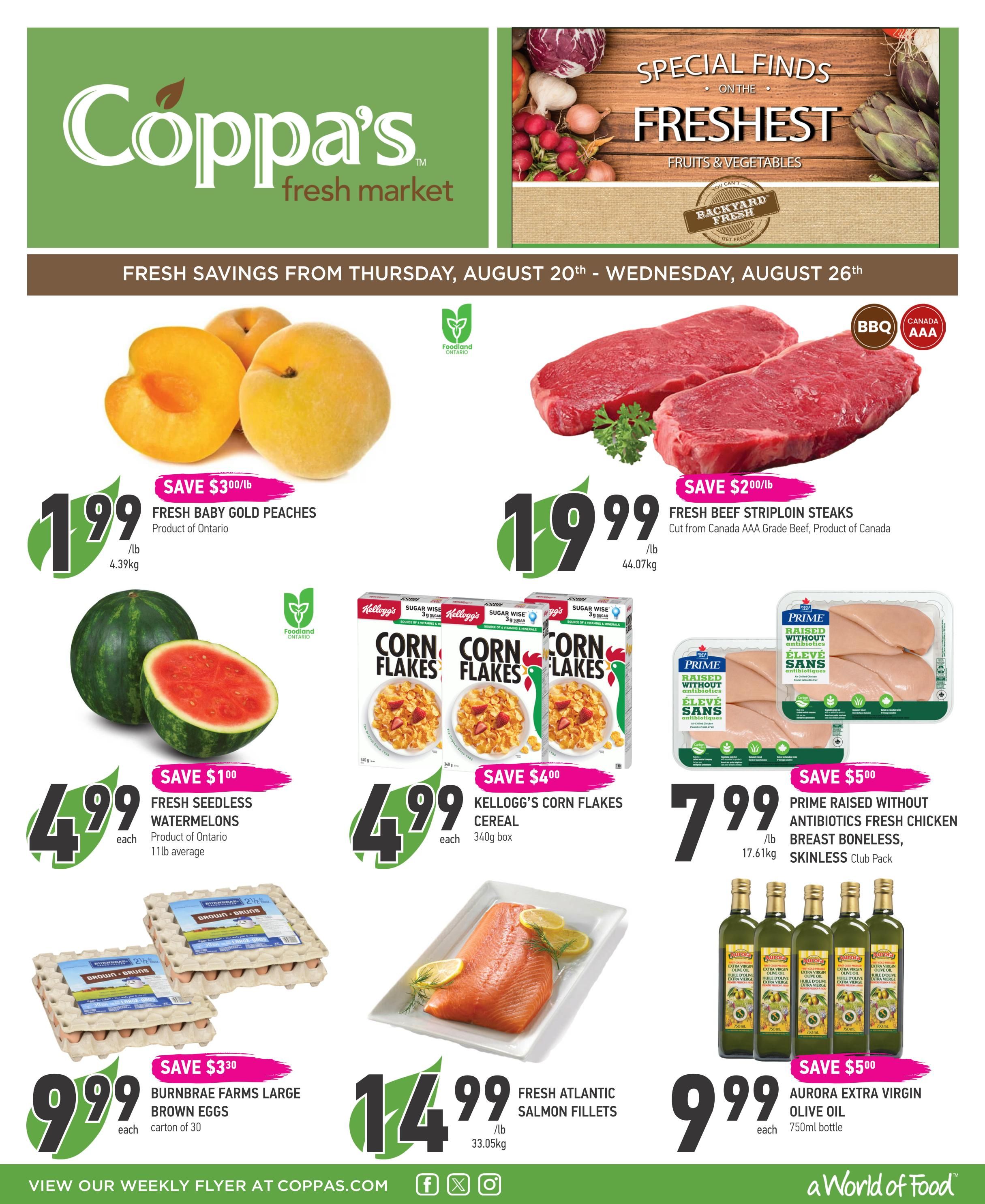 Coppa's Fresh Market Flyer August 20 to 26