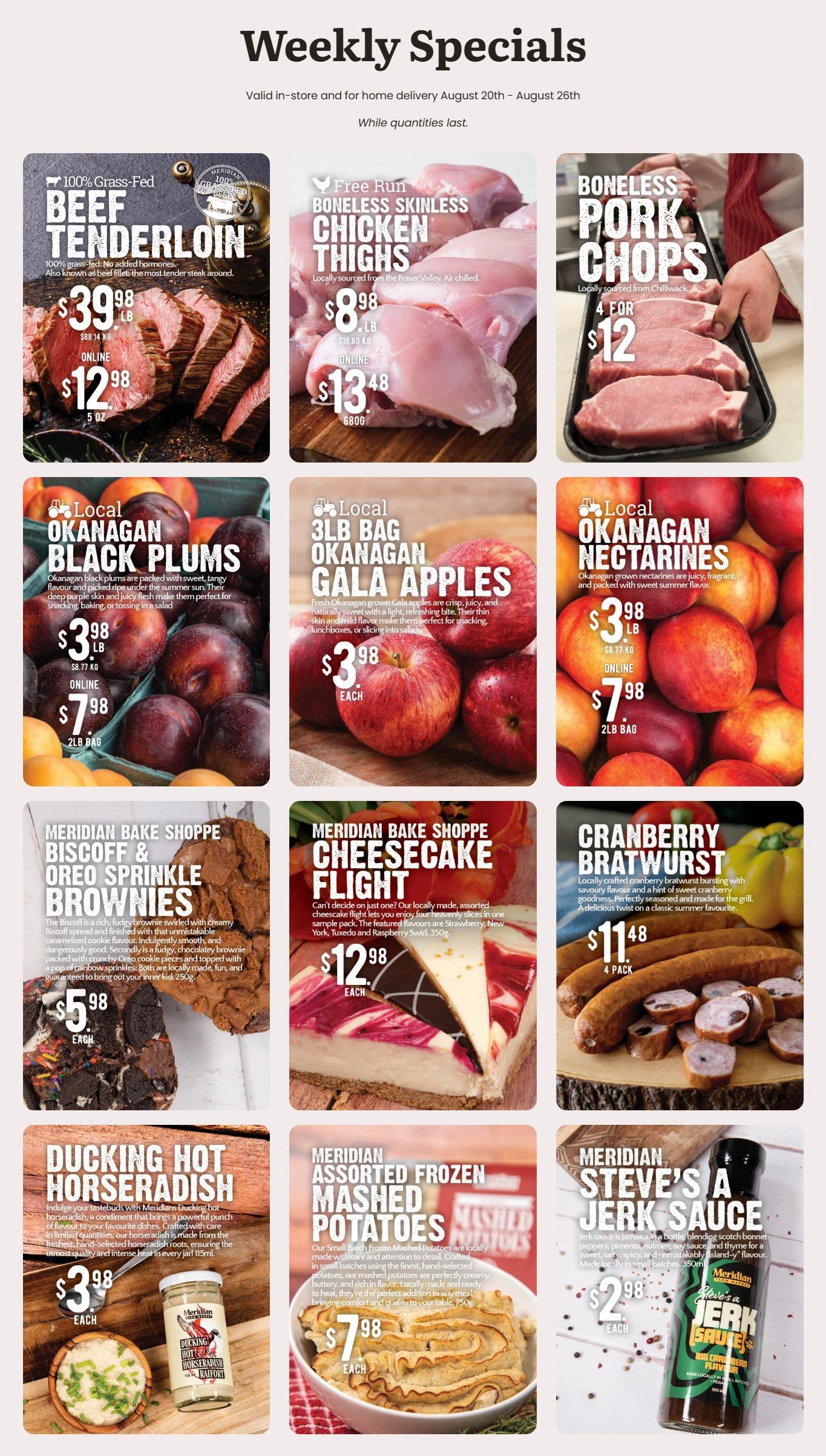 Meridian Farm Market Flyer August 20 to 26