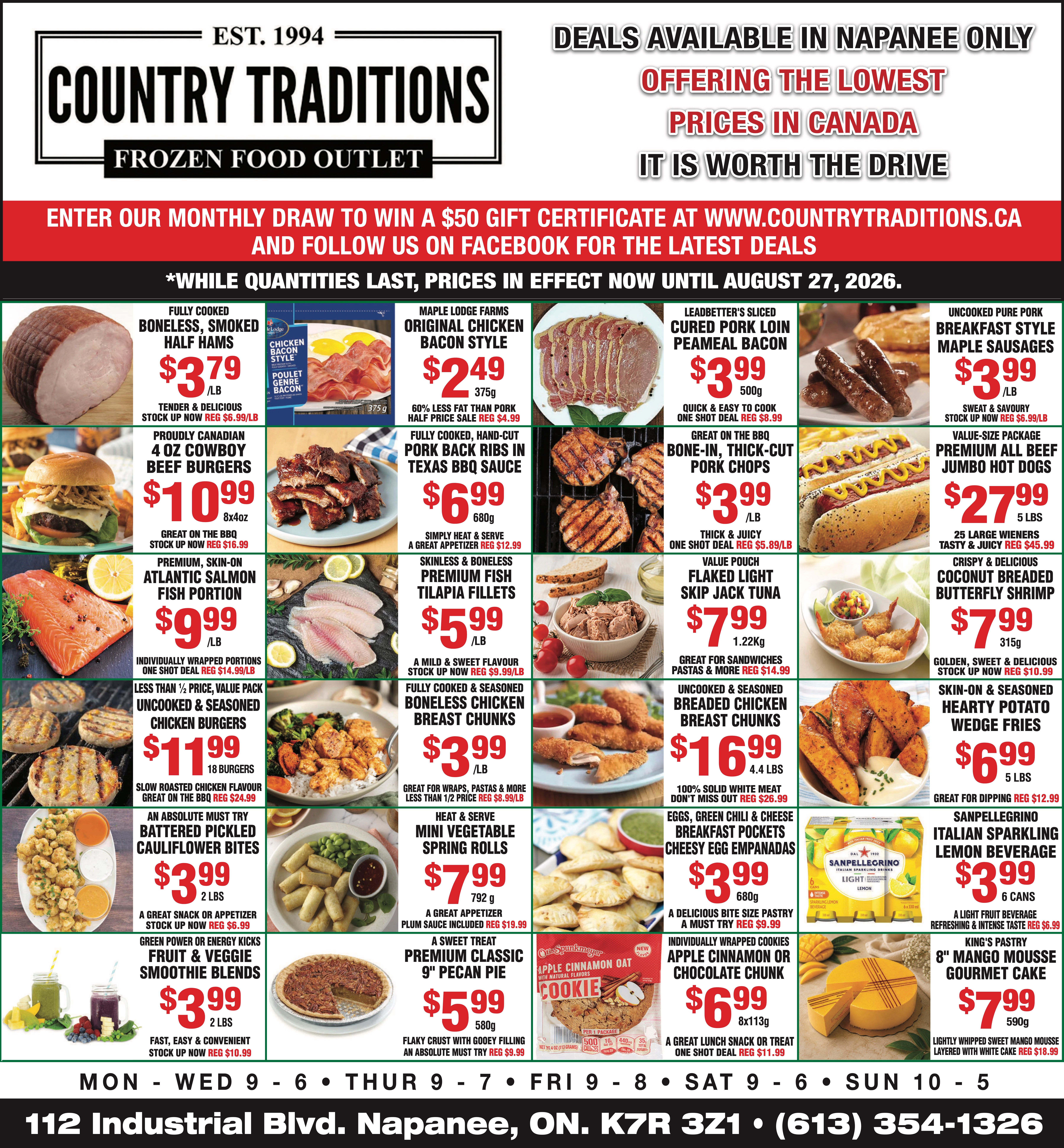 Country Traditions Flyer August 20 to 27