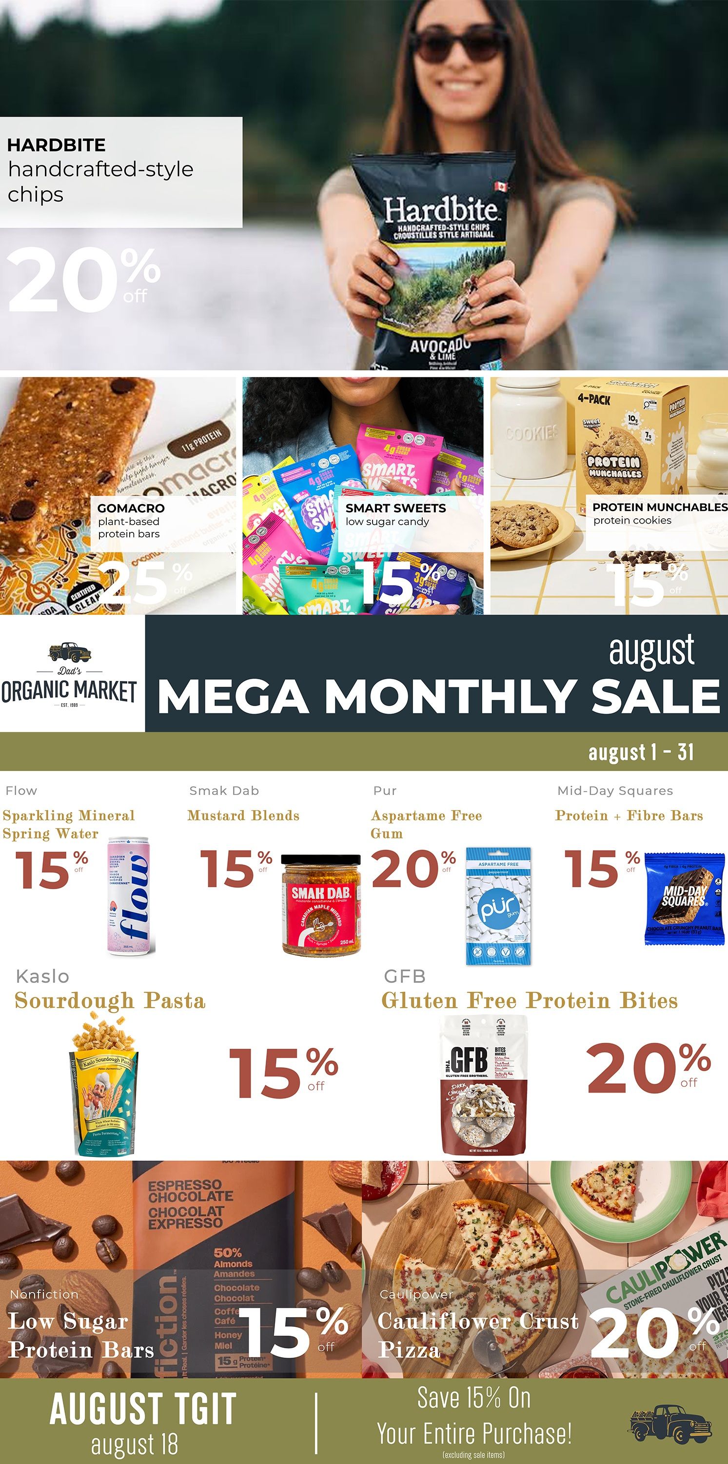 Dad’s Organic Market Monthly Flyer August 1 to 31