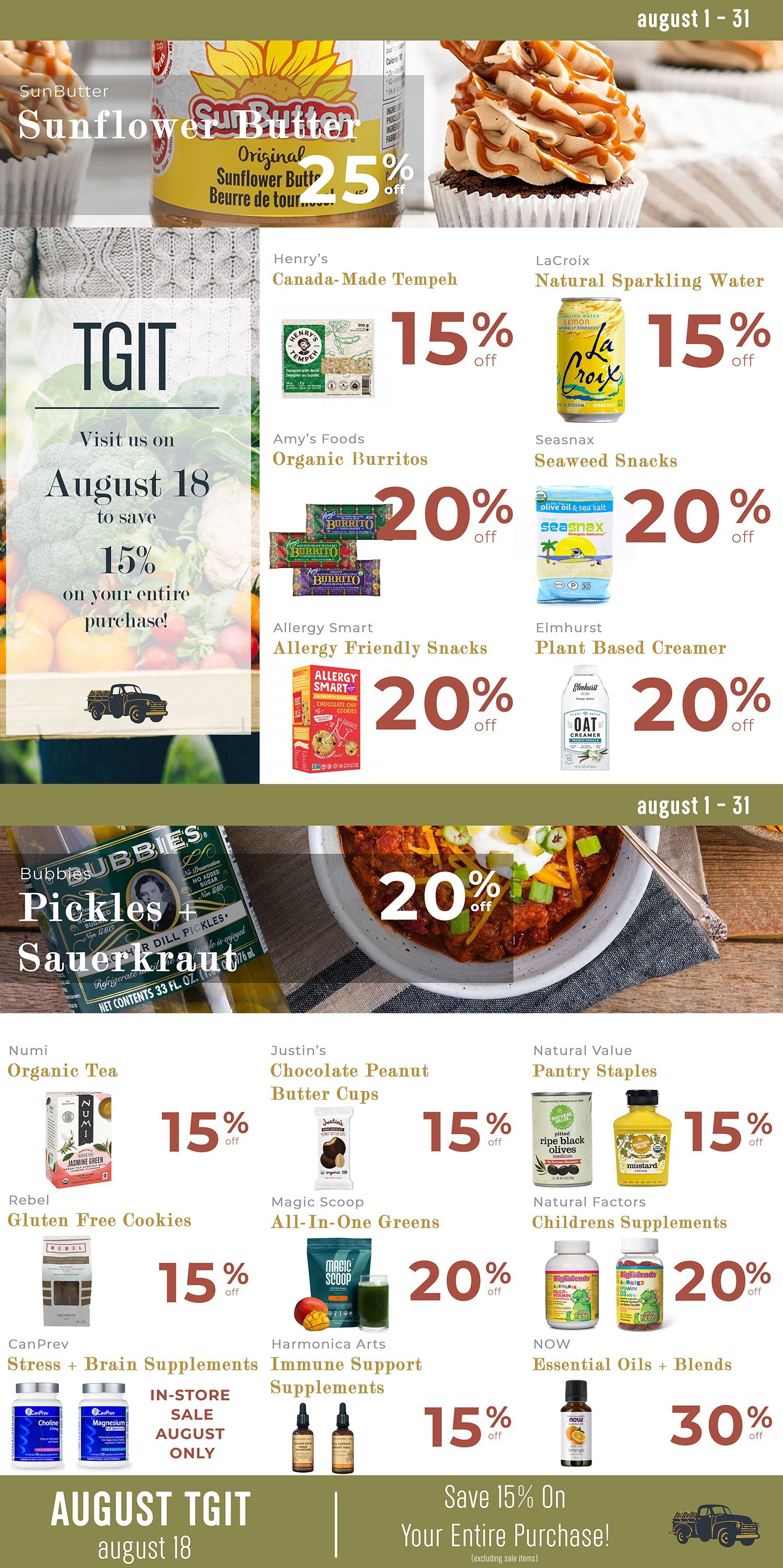 Dad’s Organic Market Monthly Flyer August 1 to 31