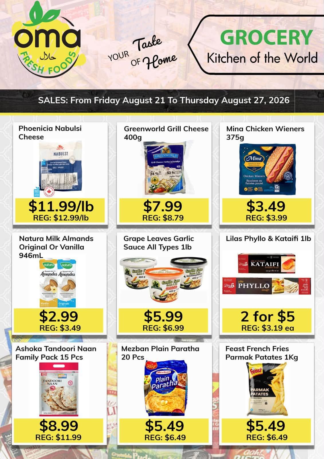 Oma Fresh Foods Flyer August 21 to 27