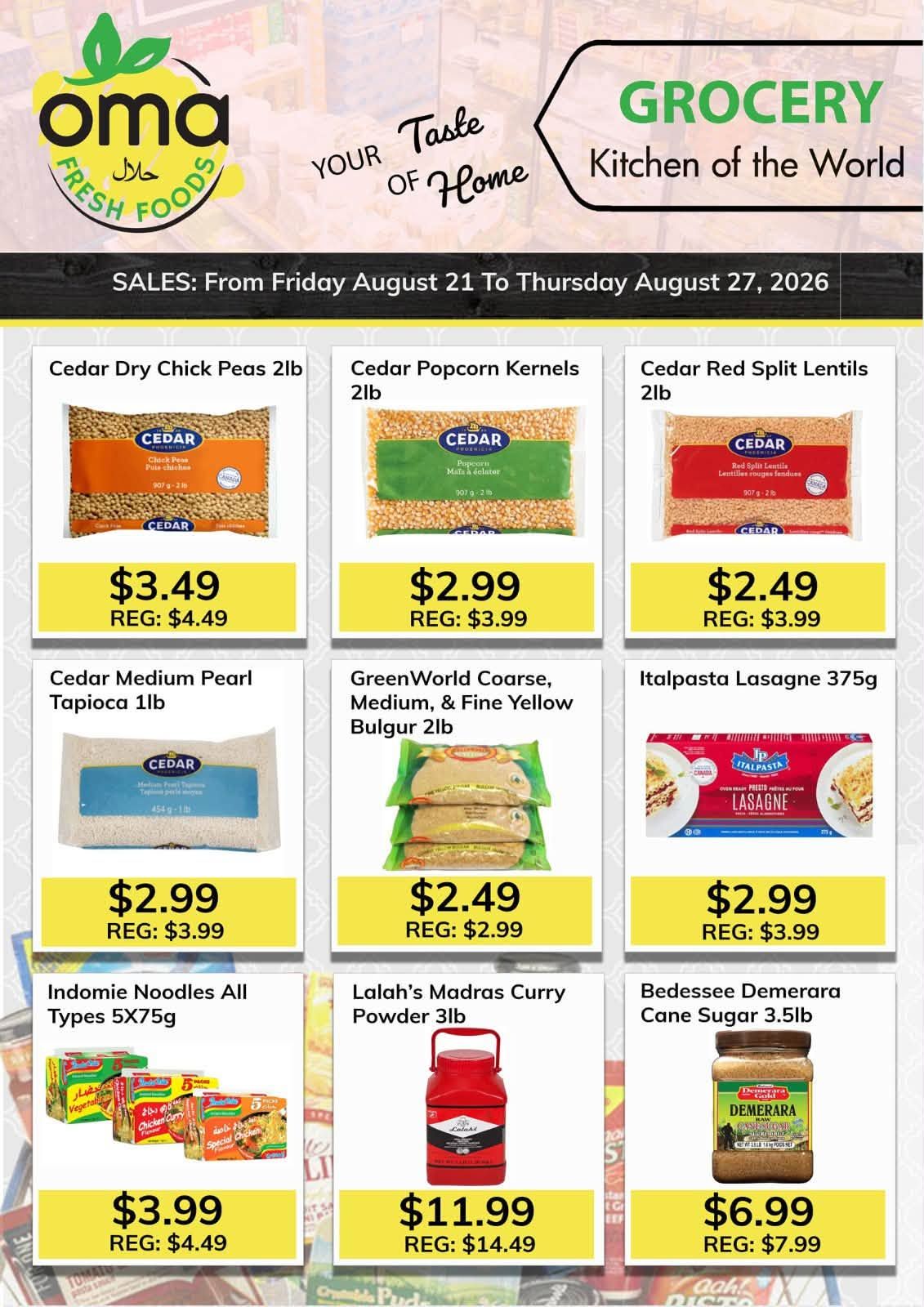 Oma Fresh Foods Flyer August 21 to 27