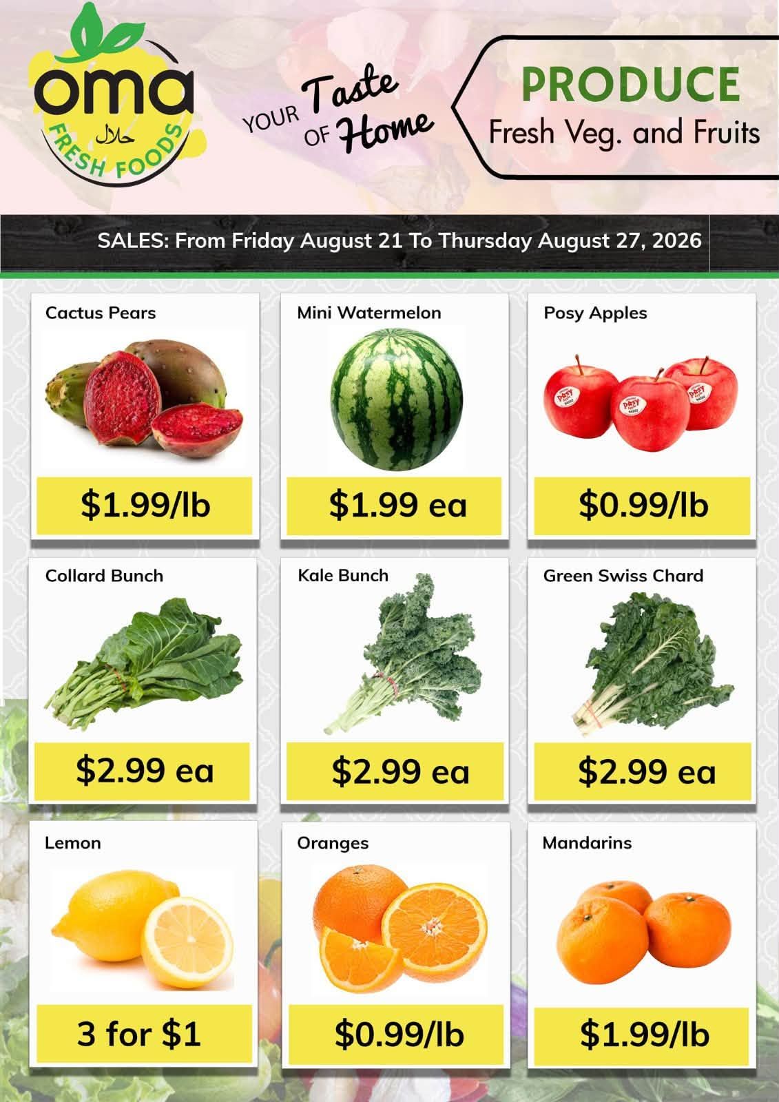 Oma Fresh Foods Flyer August 21 to 27