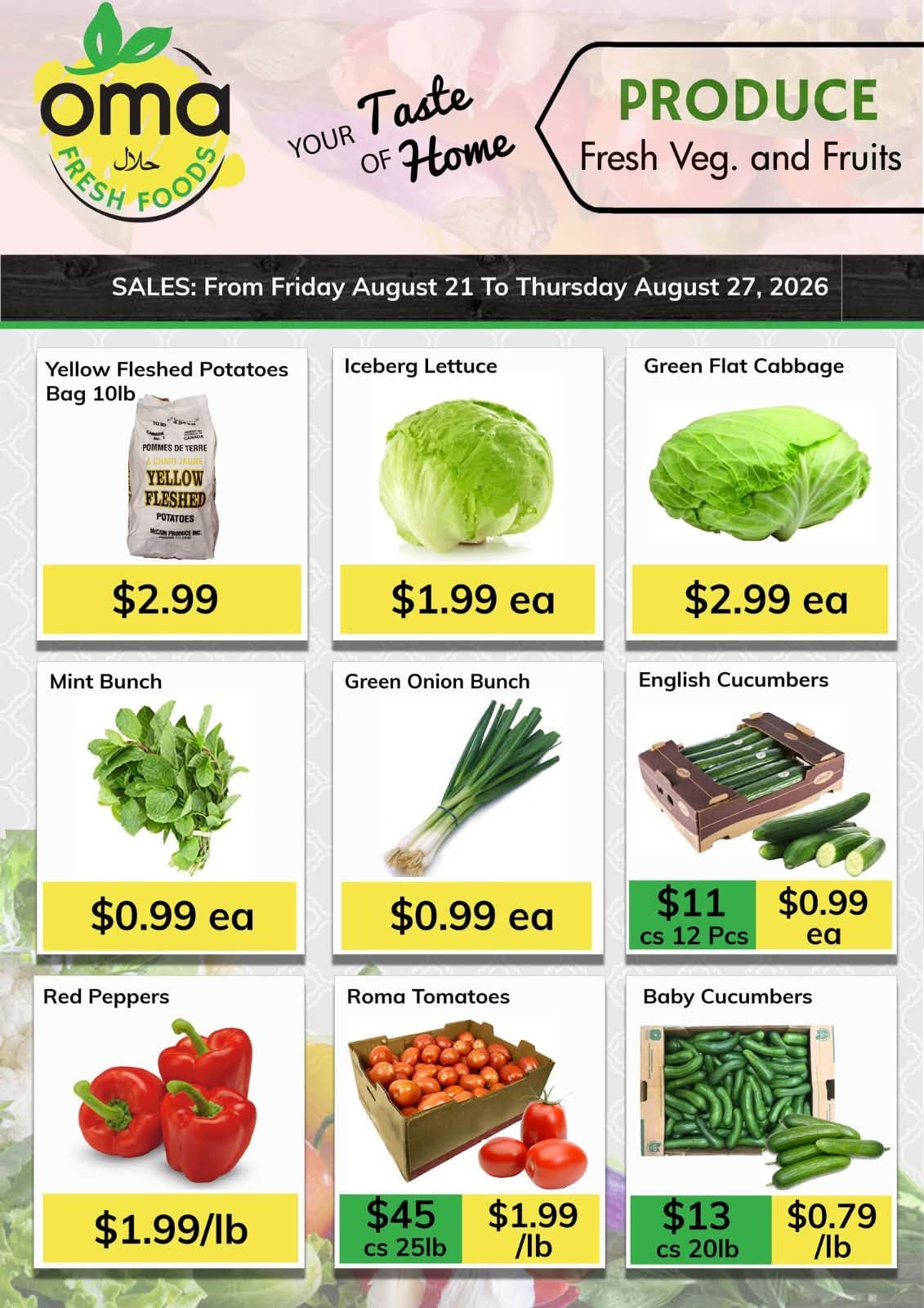 Oma Fresh Foods Flyer August 21 to 27