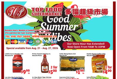 Top Food Supermarket Flyer August 21 to 27