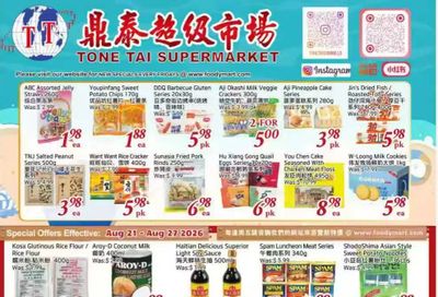 Tone Tai Supermarket Flyer August 21 to 27