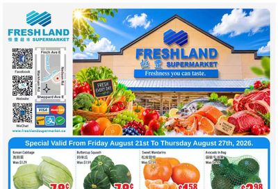 FreshLand Supermarket Flyer August 21 to 27