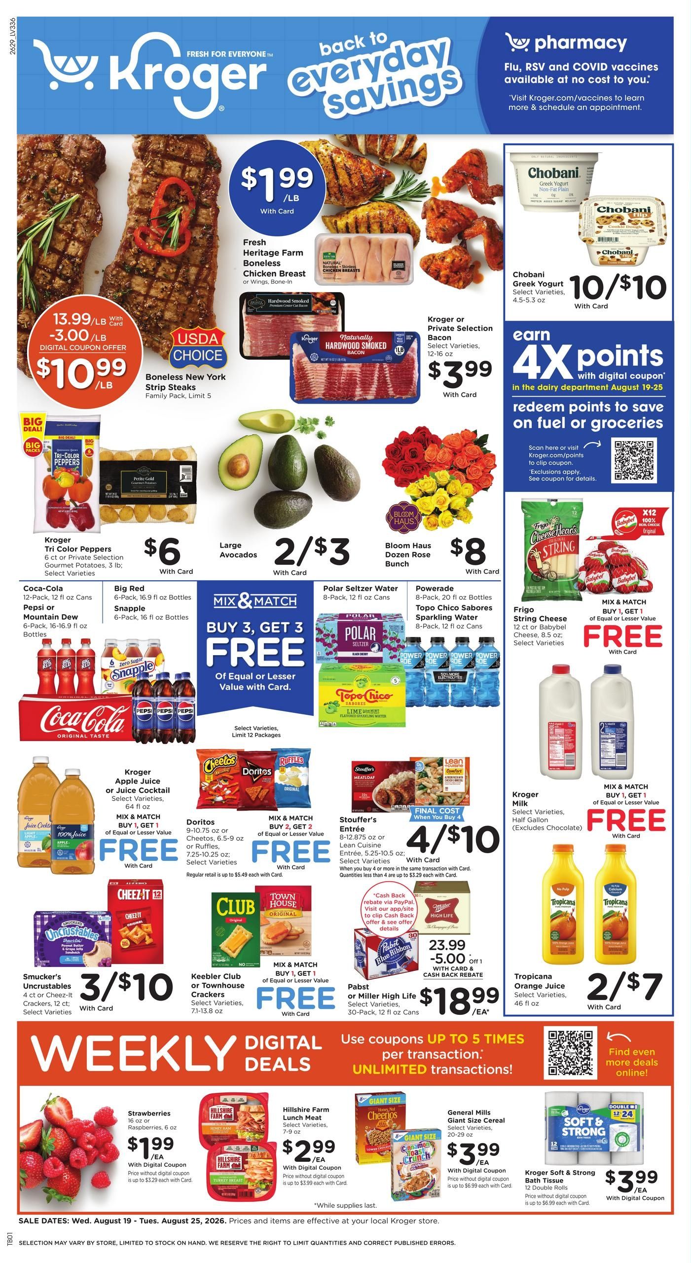 Kroger (Tell City–Hawesville Area, IN–KY) Weekly Ad August 19 - 25, 2026