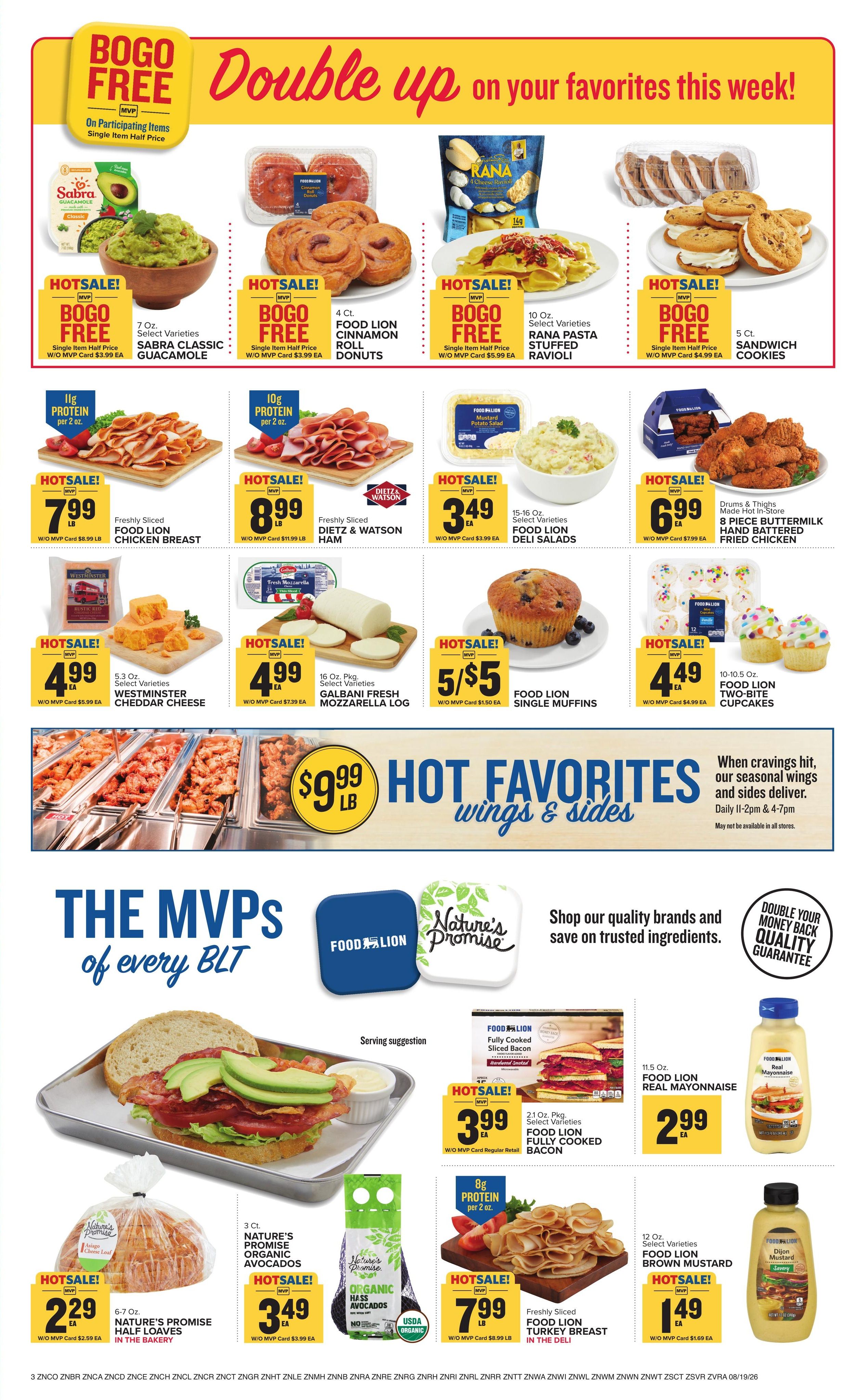 Food Lion (Rocky Mount Area, NC) Weekly Ad August 19 - 25, 2026