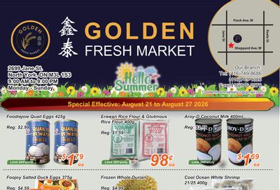 Golden Fresh Market Flyer August 21 to 27