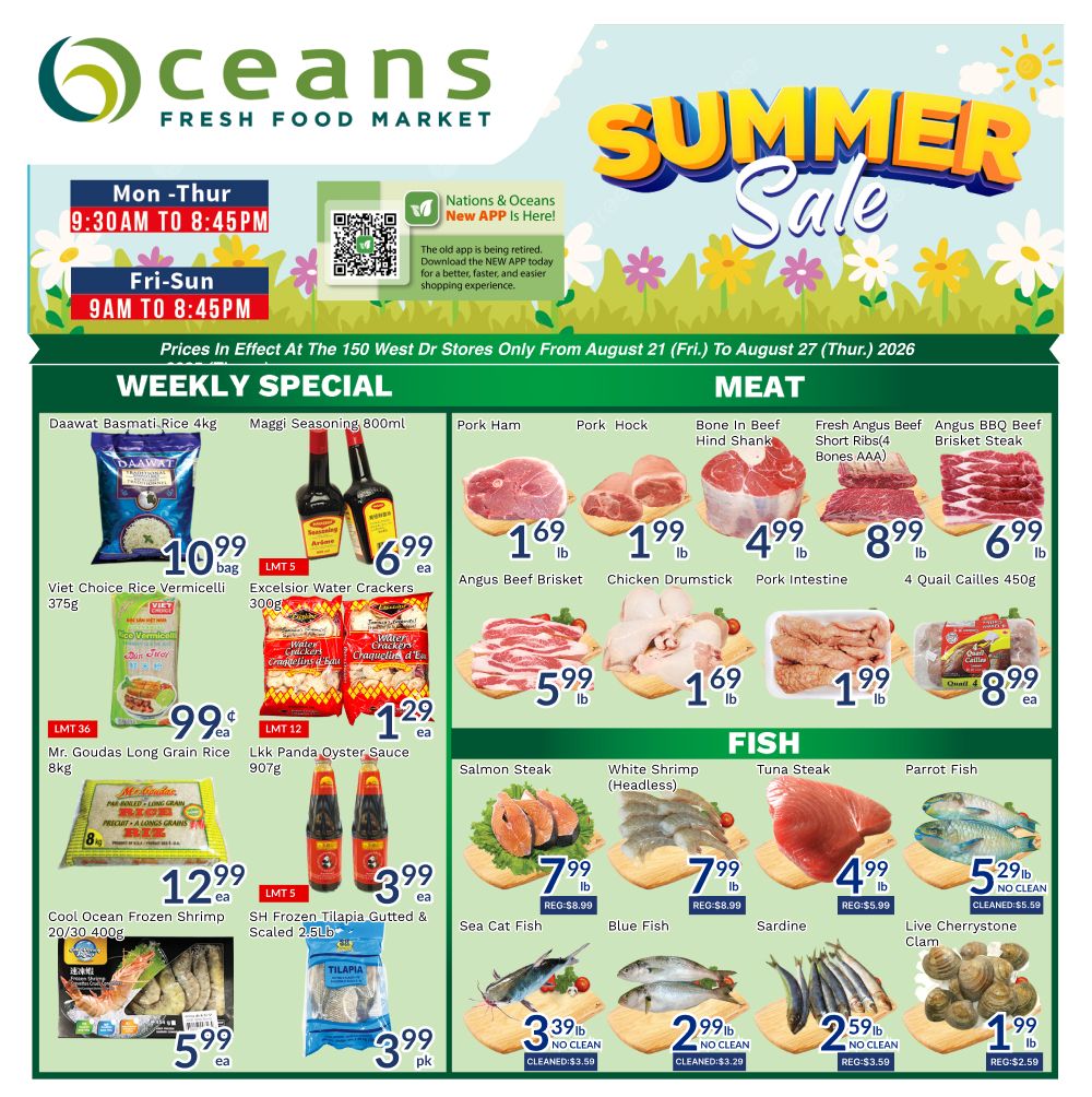 Oceans Fresh Food Market (Brampton) Flyer August 21 to 27