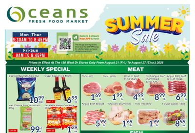 Oceans Fresh Food Market (Brampton) Flyer August 21 to 27