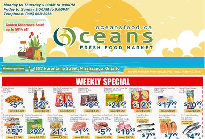 Oceans Fresh Food Market (Mississauga) Flyer August 21 to 27
