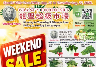 Grant's Food Mart Flyer August 21 to 27