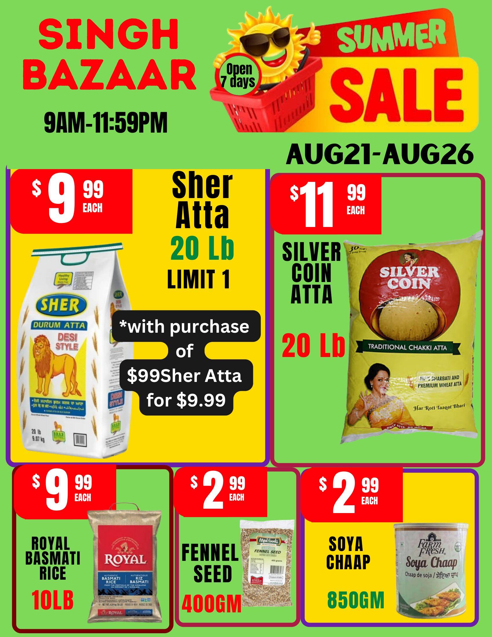 Singh Bazaar Flyer August 21 to 26