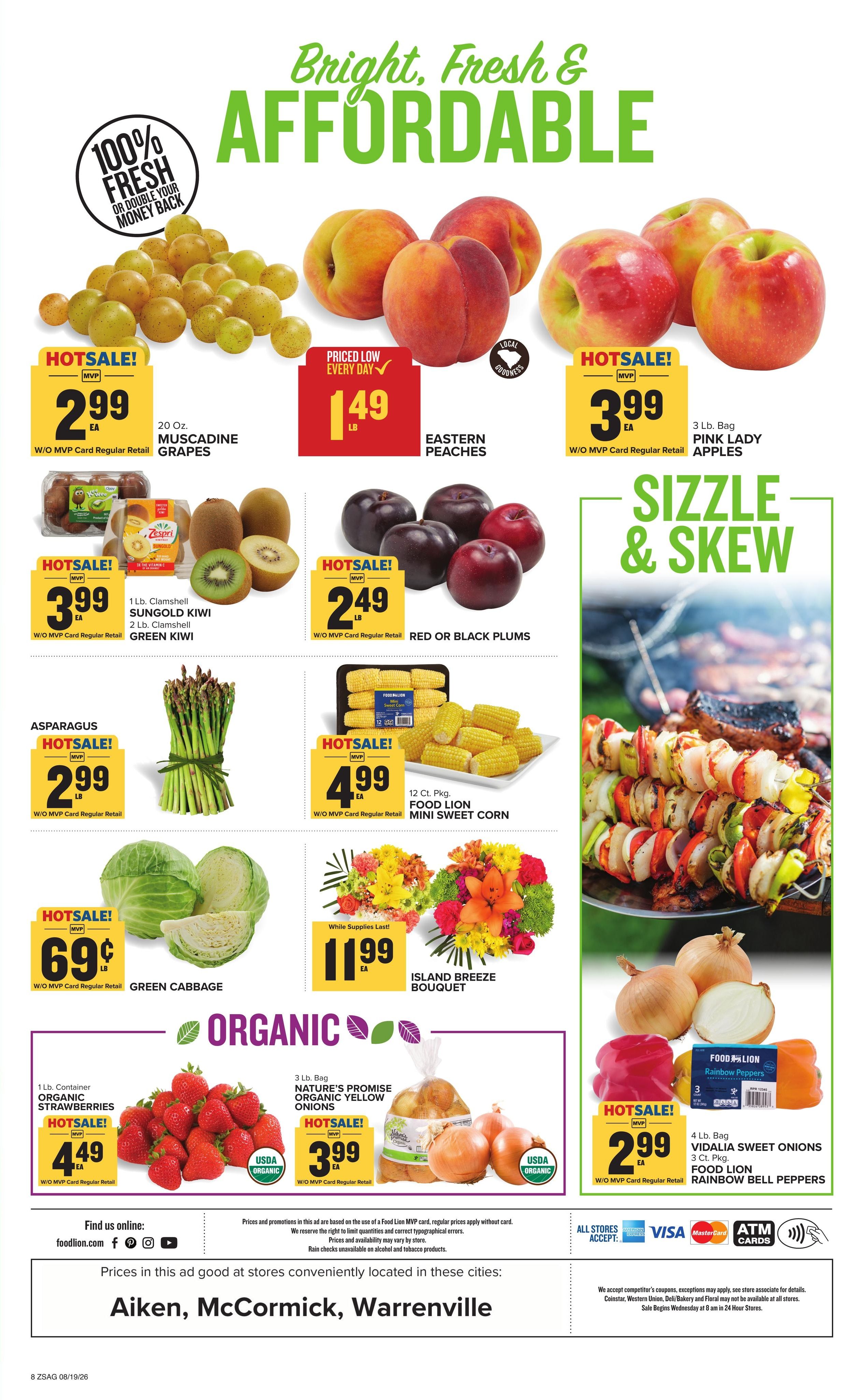 Food Lion (Aiken Area, SC) Weekly Ad August 19 - 25, 2026