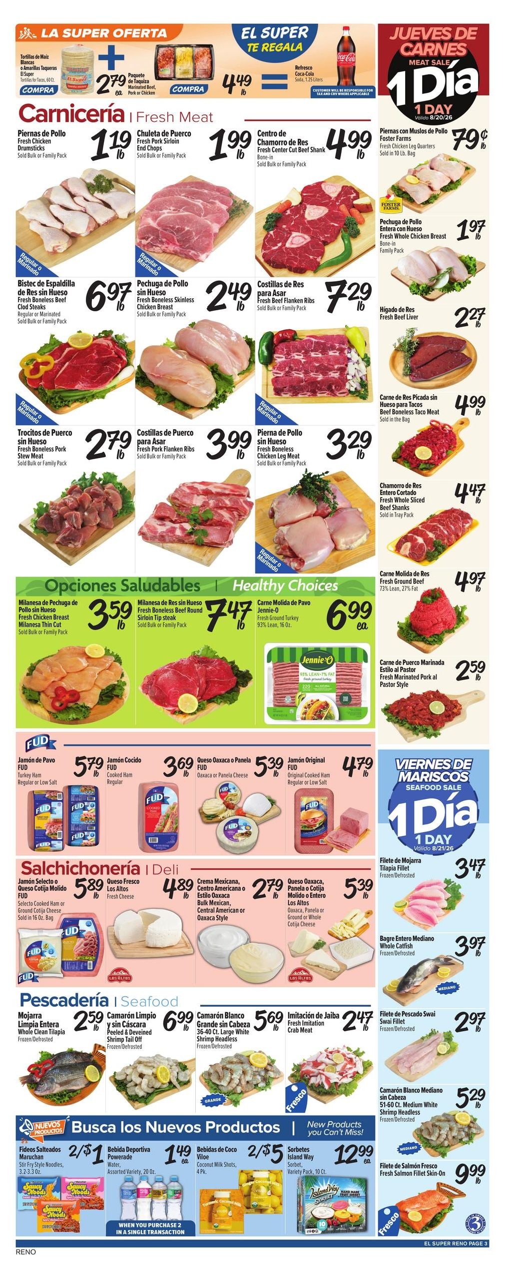 El Super (Reno–Sparks Area, CA–NV) Weekly Ad August 19 - 25, 2026