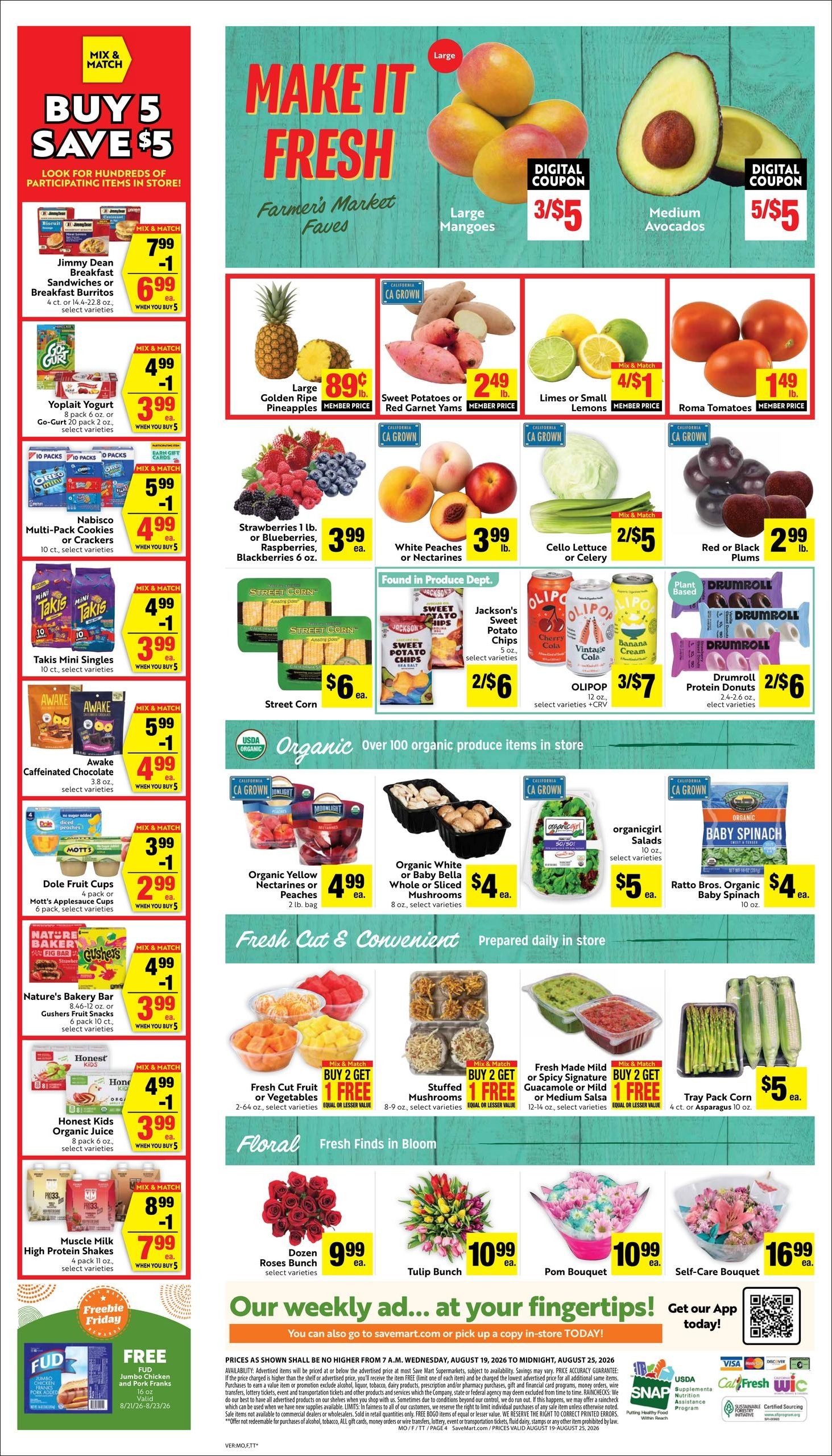 Save Mart (Clovis–Fresno Area, CA) Weekly Ad August 19 - 25, 2026