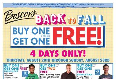 Boscov's (Ansonia Area, CT) Boscov’s Weekly Weekly Ad August 20 - 26, 2026