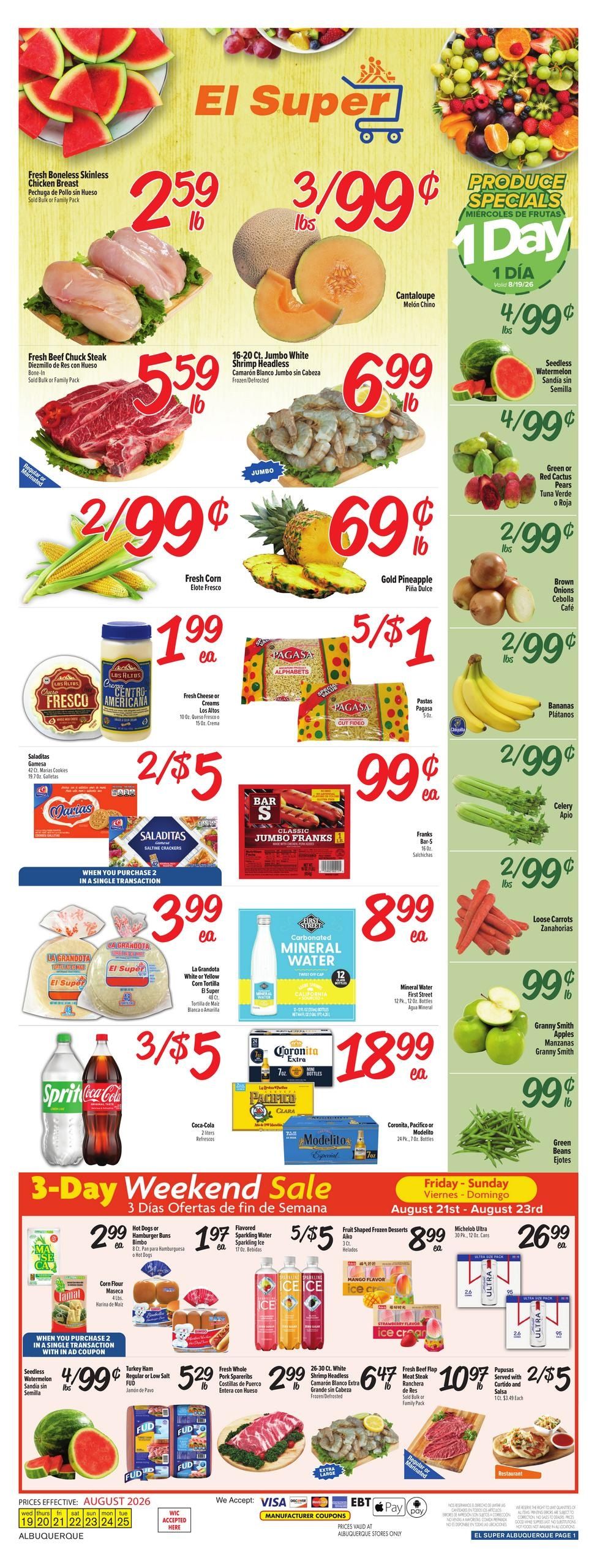 El Super (Rio Rancho–Albuquerque Area, NM) Weekly Ad August 19 - 25, 2026
