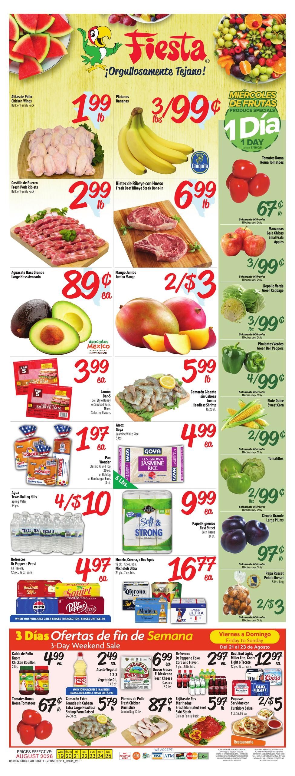 Fiesta Mart (Irving–Lewisville Area, TX) Weekly Ad August 19 - 25, 2026
