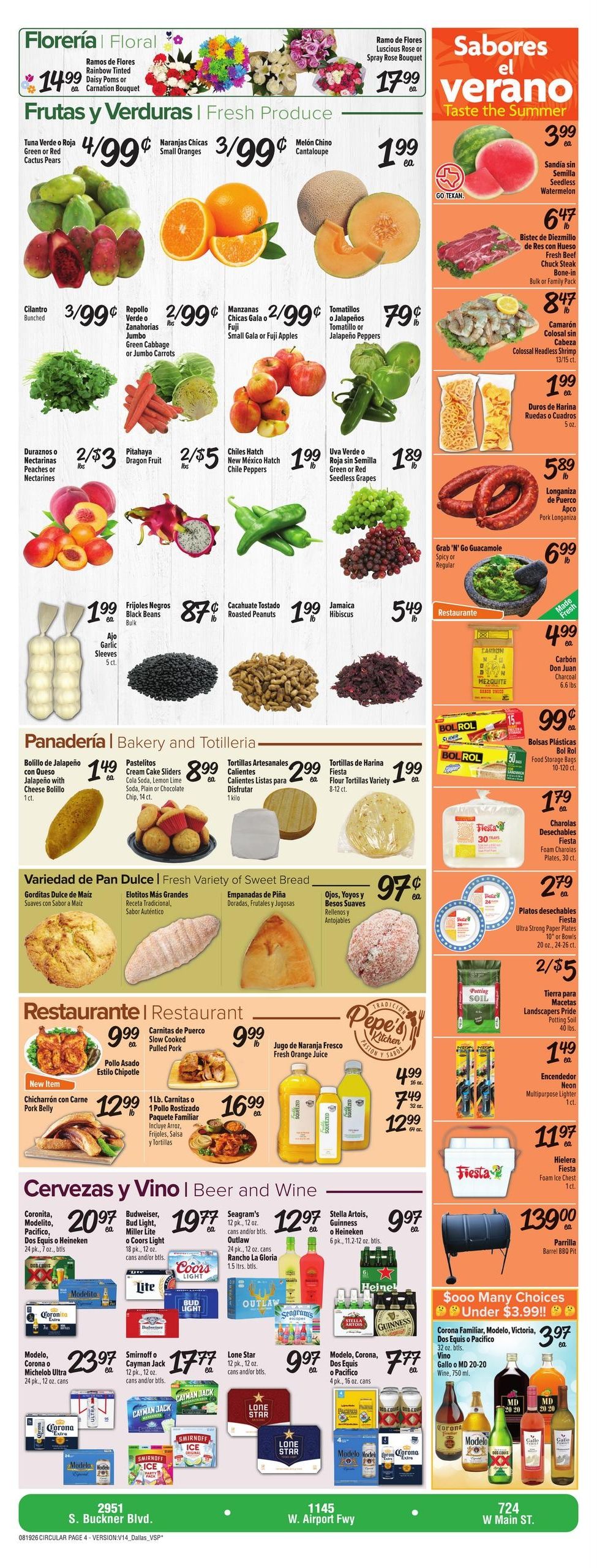 Fiesta Mart (Irving–Lewisville Area, TX) Weekly Ad August 19 - 25, 2026