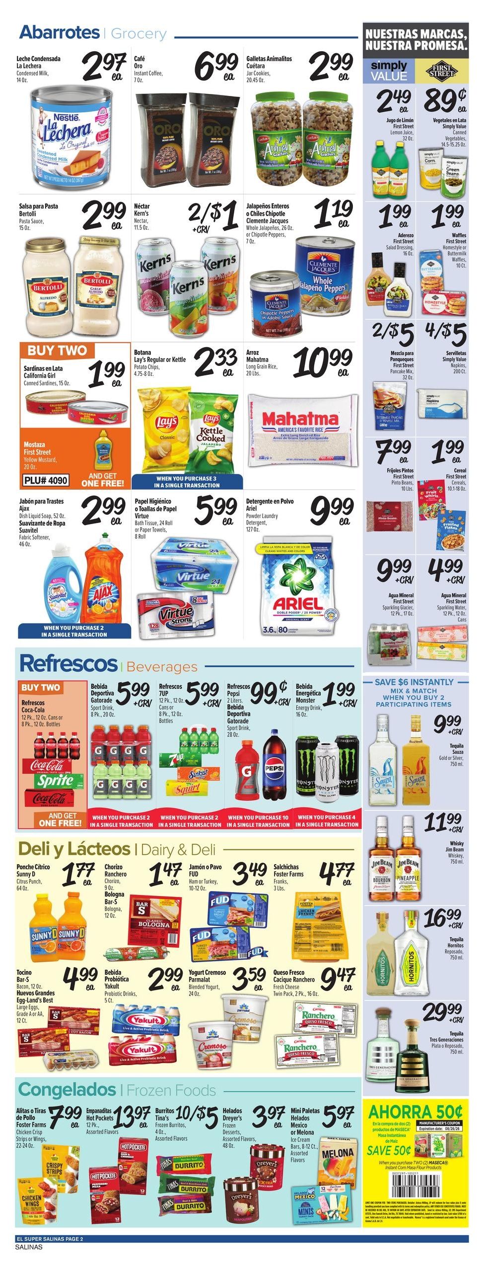 El Super (Salinas–Marina Area, CA) Weekly Ad August 19 - 25, 2026