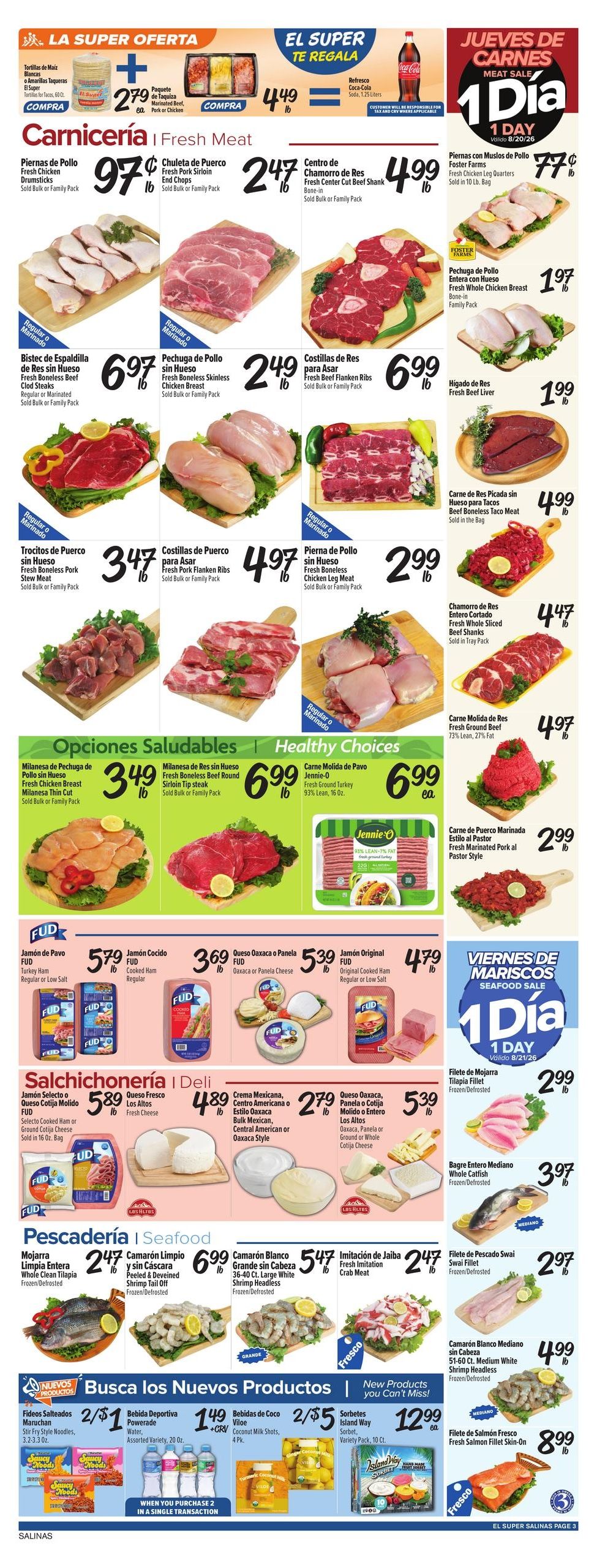 El Super (Salinas–Marina Area, CA) Weekly Ad August 19 - 25, 2026
