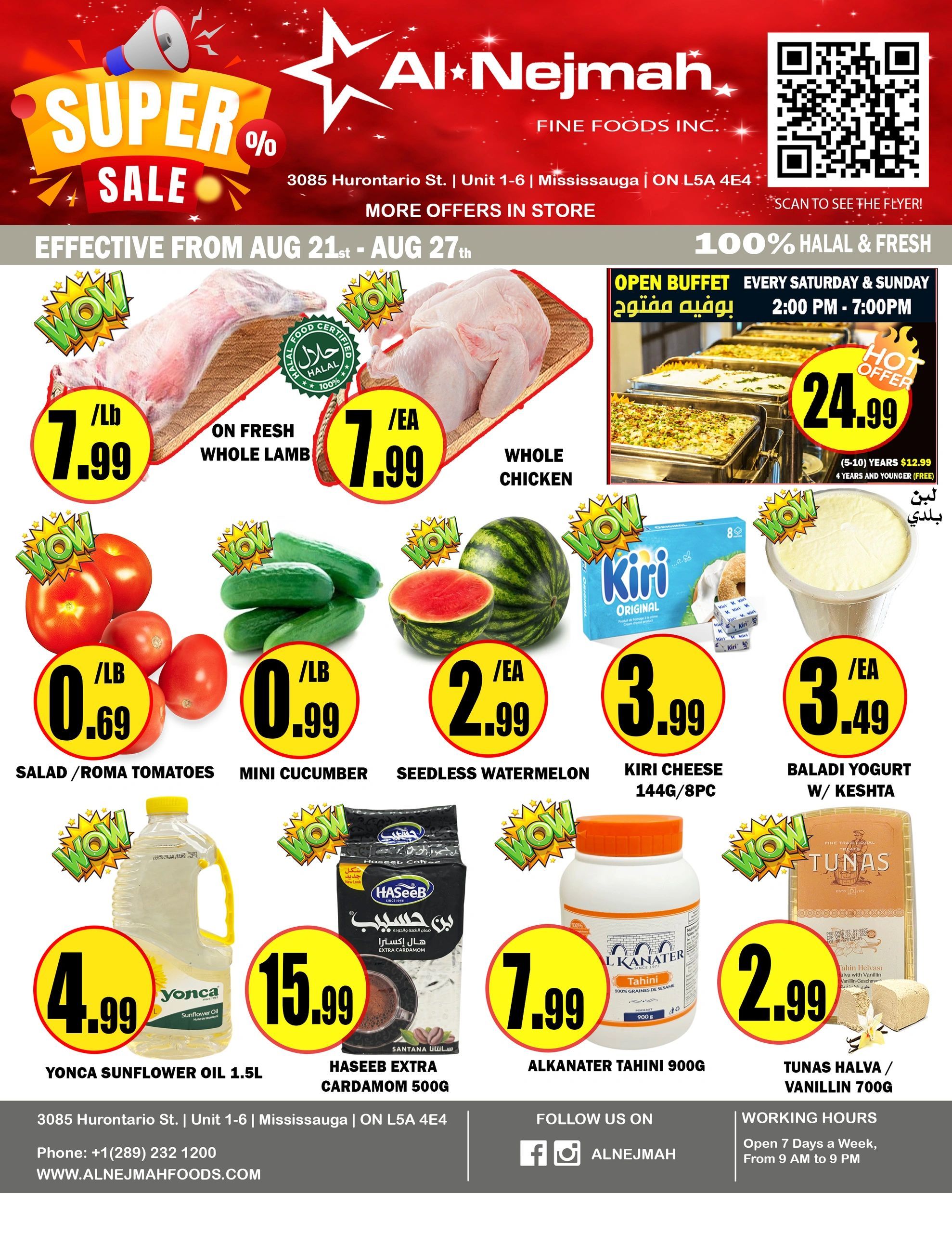Alnejmah Fine Foods Inc. Flyer August 21 to 27