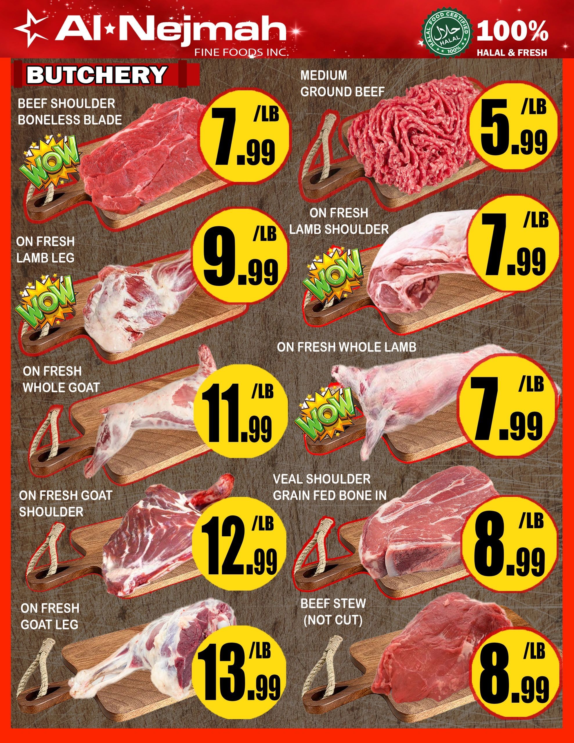 Alnejmah Fine Foods Inc. Flyer August 21 to 27