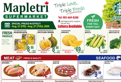 Mapletri Supermarket Flyer August 21 to 27