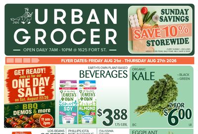 Urban Grocer Flyer August 21 to 27
