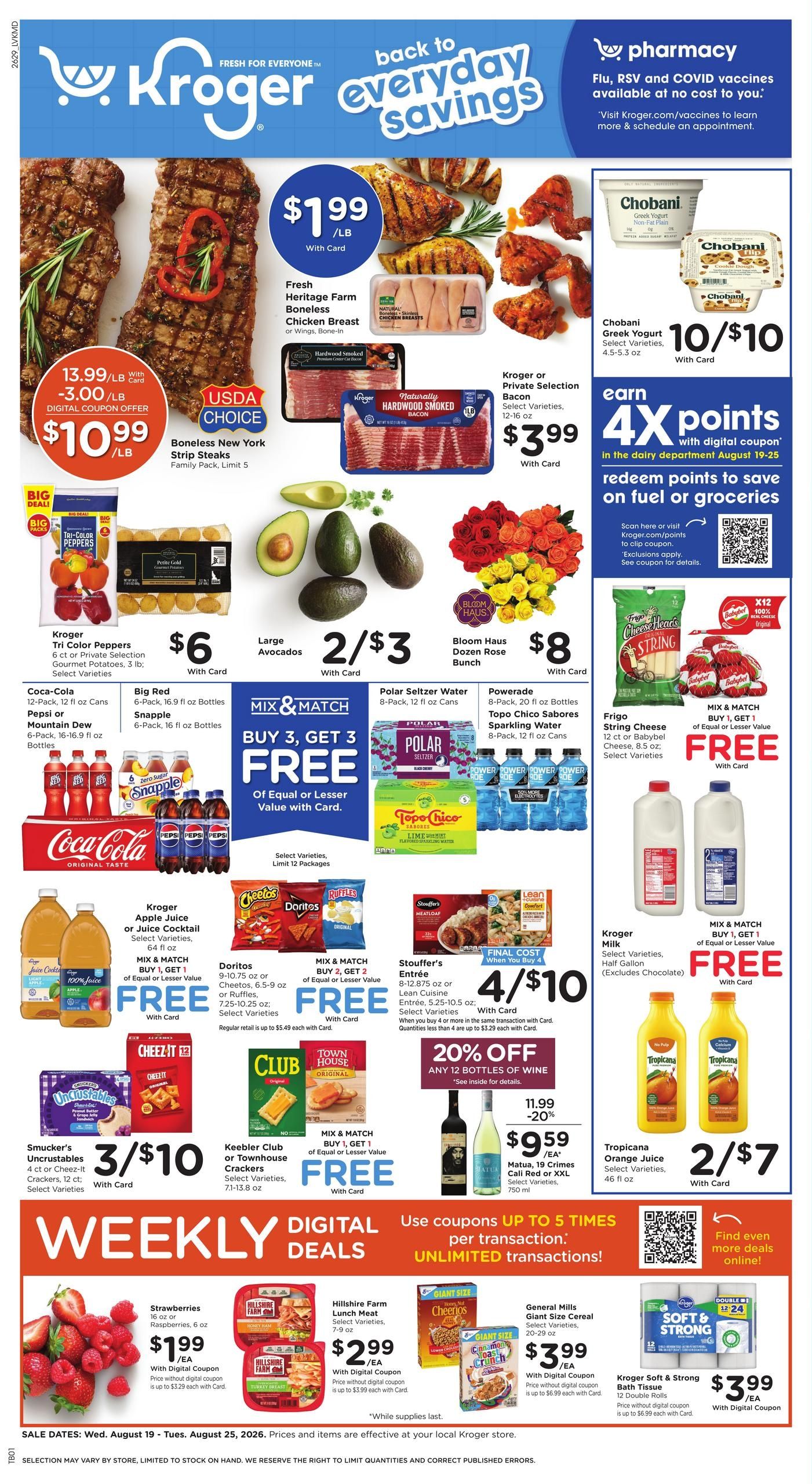 Kroger (Eddyville-Poole Area, KY) Weekly Ad August 19 - 25, 2026