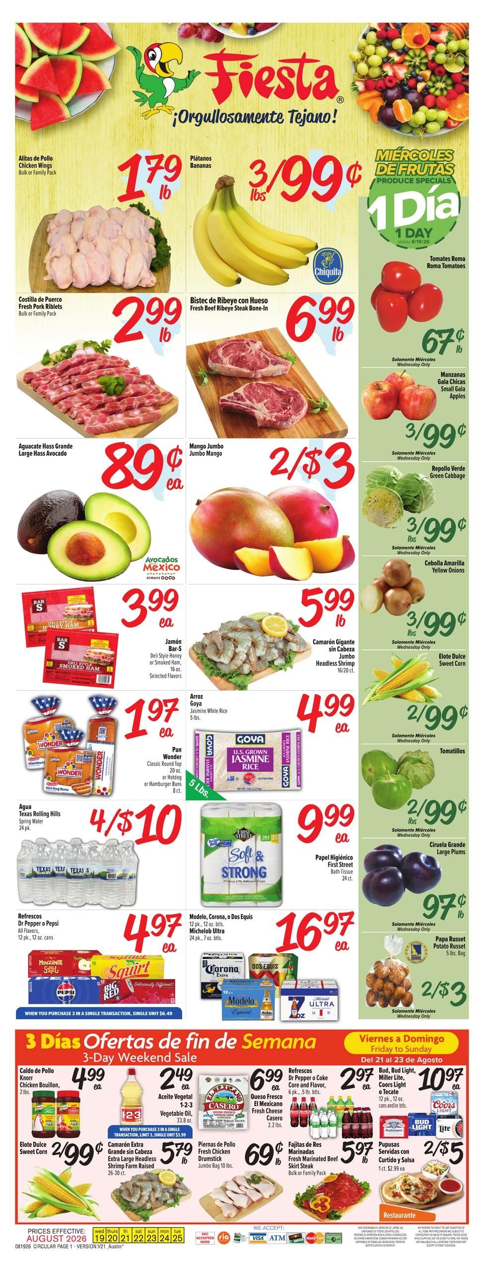 Fiesta Mart (Austin–Mc Neil Area, TX) Weekly Ad August 19 - 25, 2026