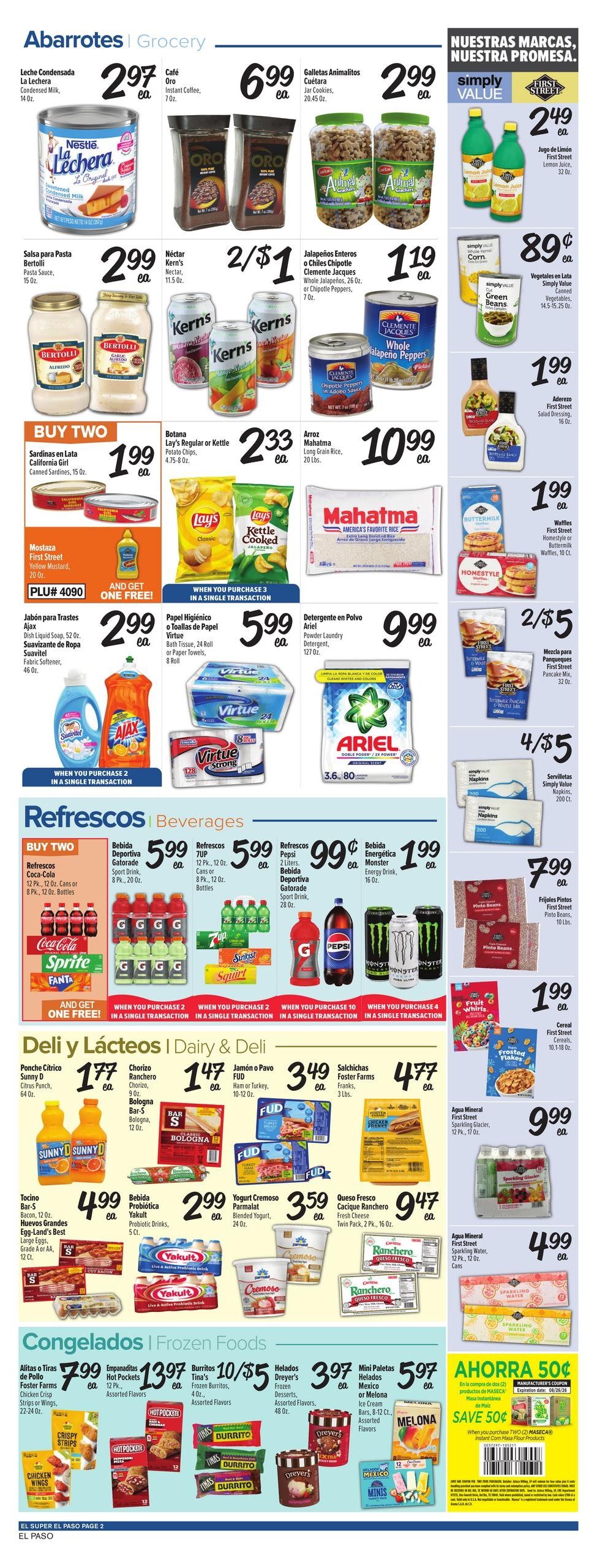 El Super (El Paso–Berino Area, NM–TX) Weekly Ad August 19 - 25, 2026