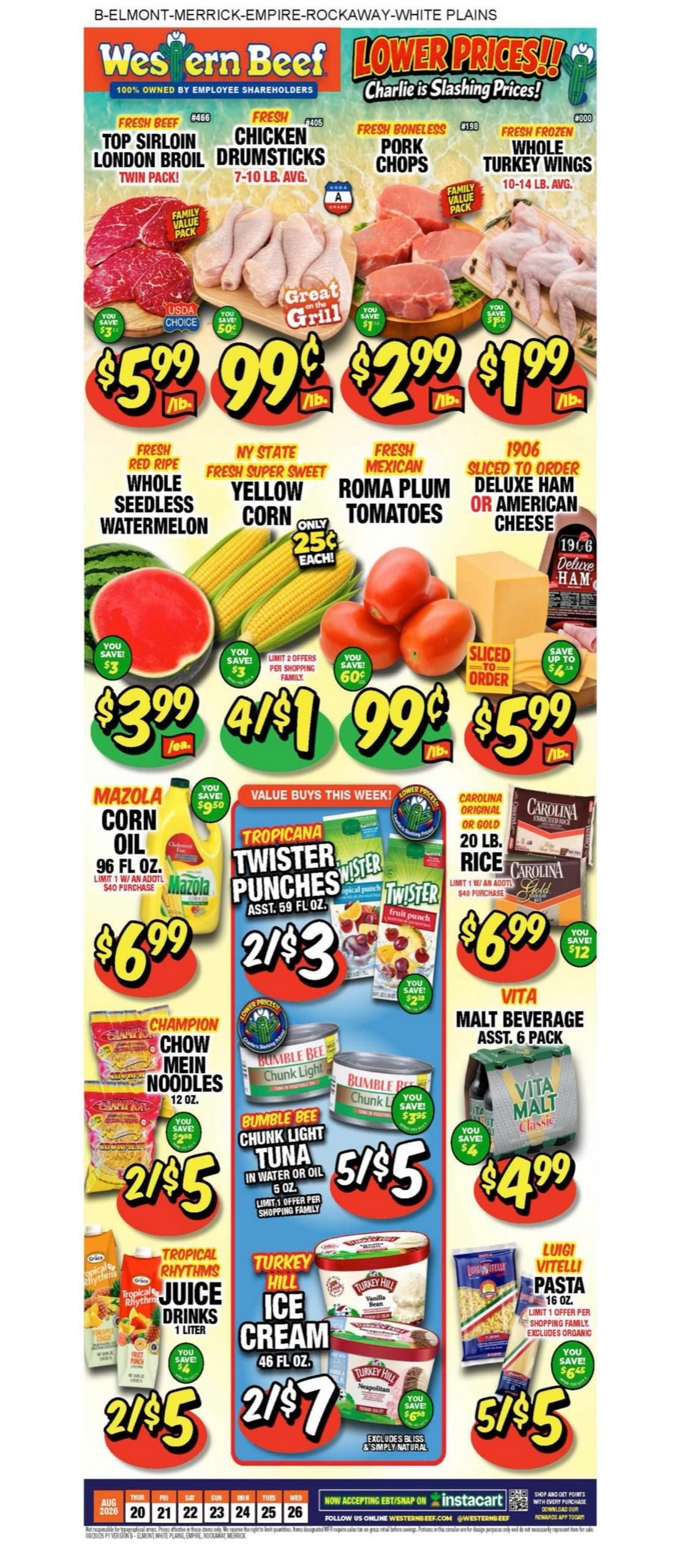 Western Beef (Carle Place–Mineola Area, NY) Weekly Ad August 20 - 26, 2026