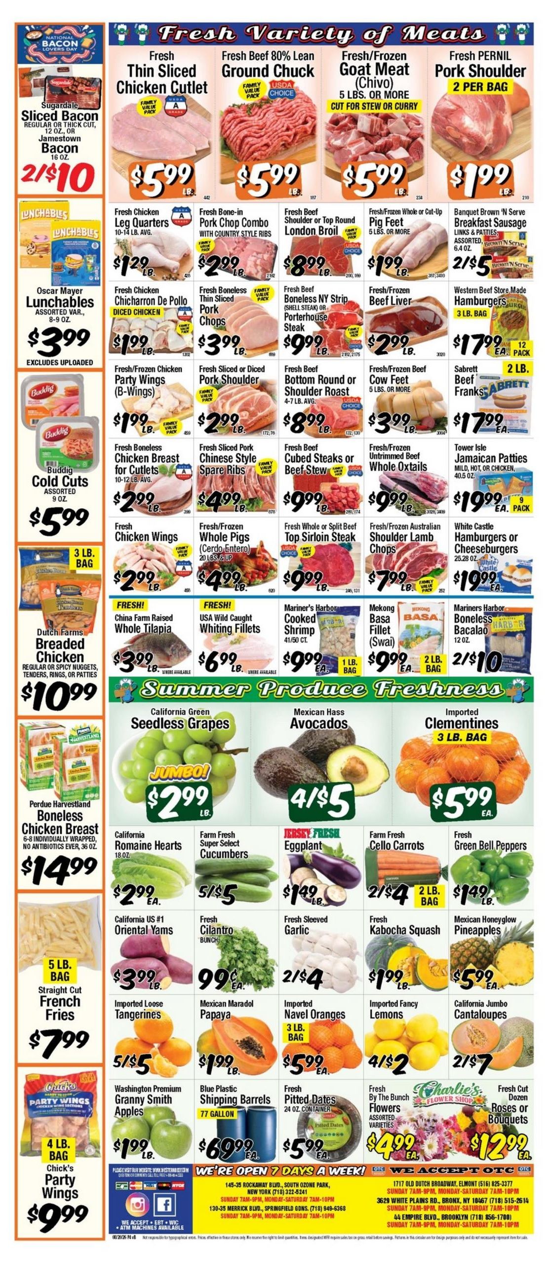Western Beef (Carle Place–Roslyn Heights Area, NY) Weekly Ad August 20 - 26, 2026