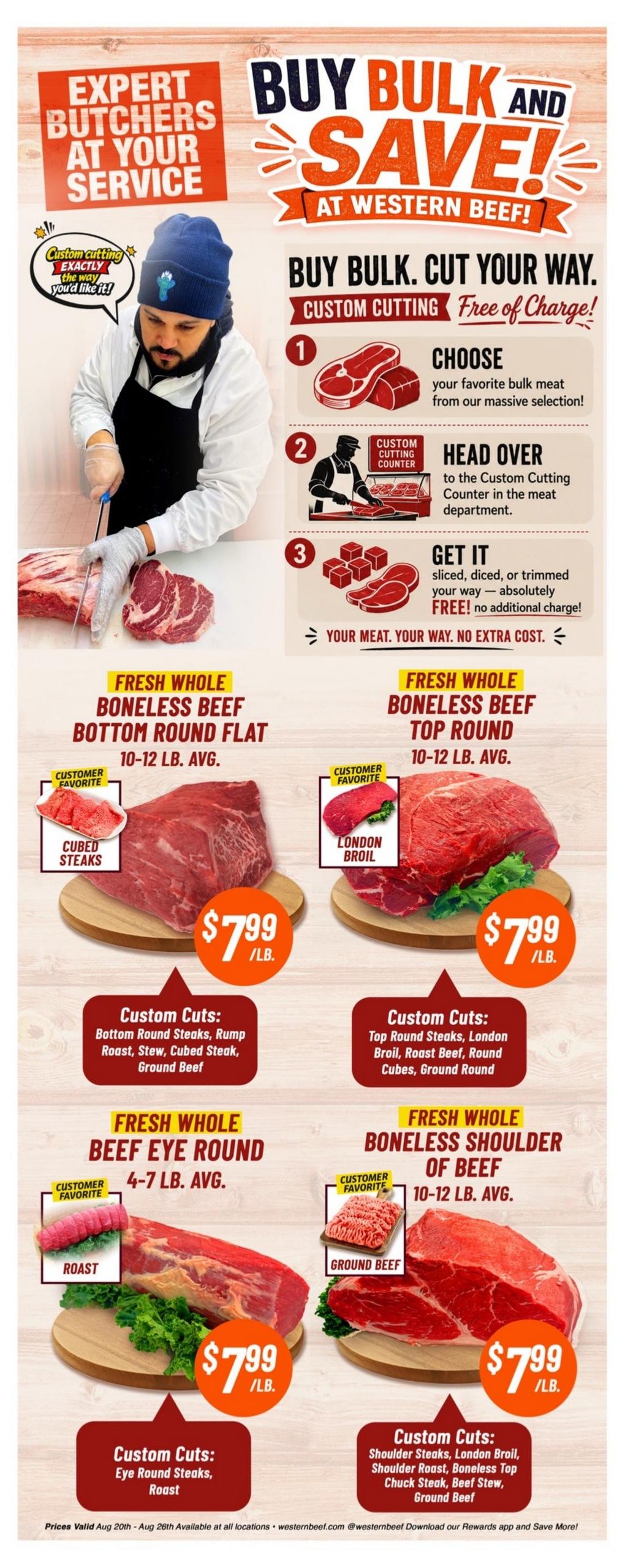 Western Beef (Carle Place–Roslyn Heights Area, NY) Weekly Ad August 20 - 26, 2026