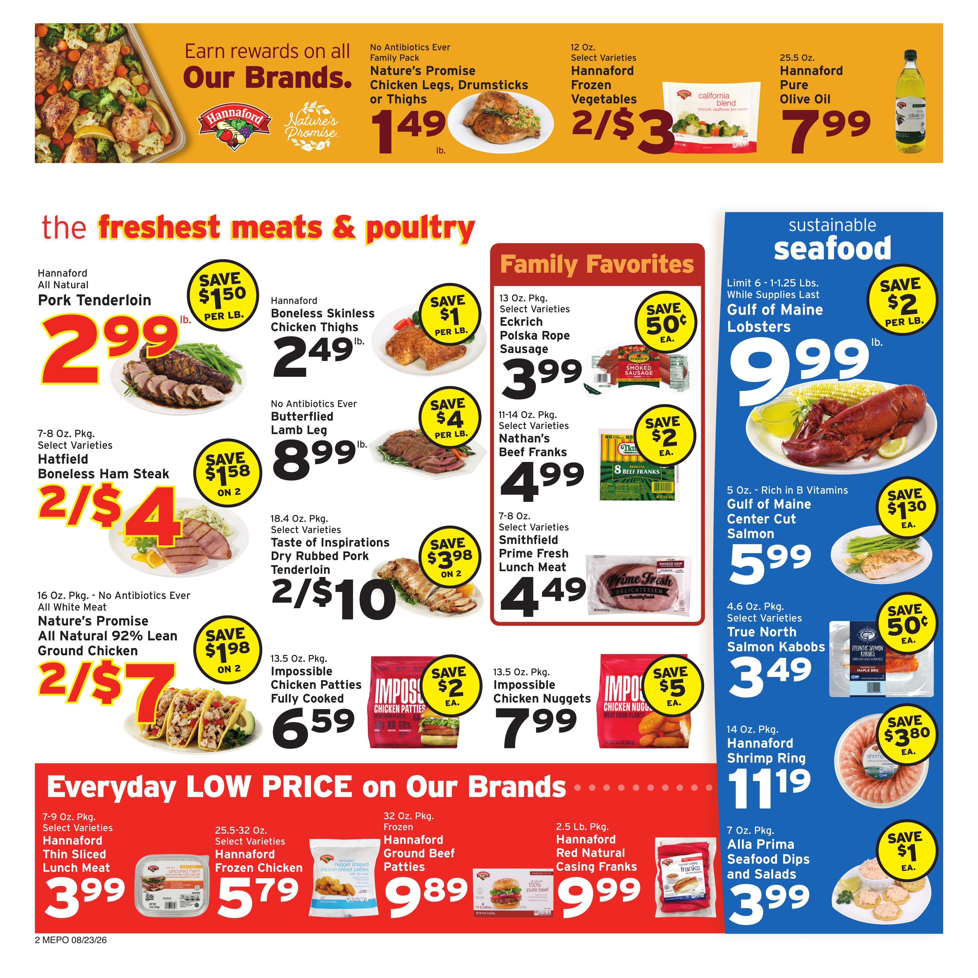 Hannaford (Portland Area, ME) Week 35 Weekly Ad August 23 - 29, 2026