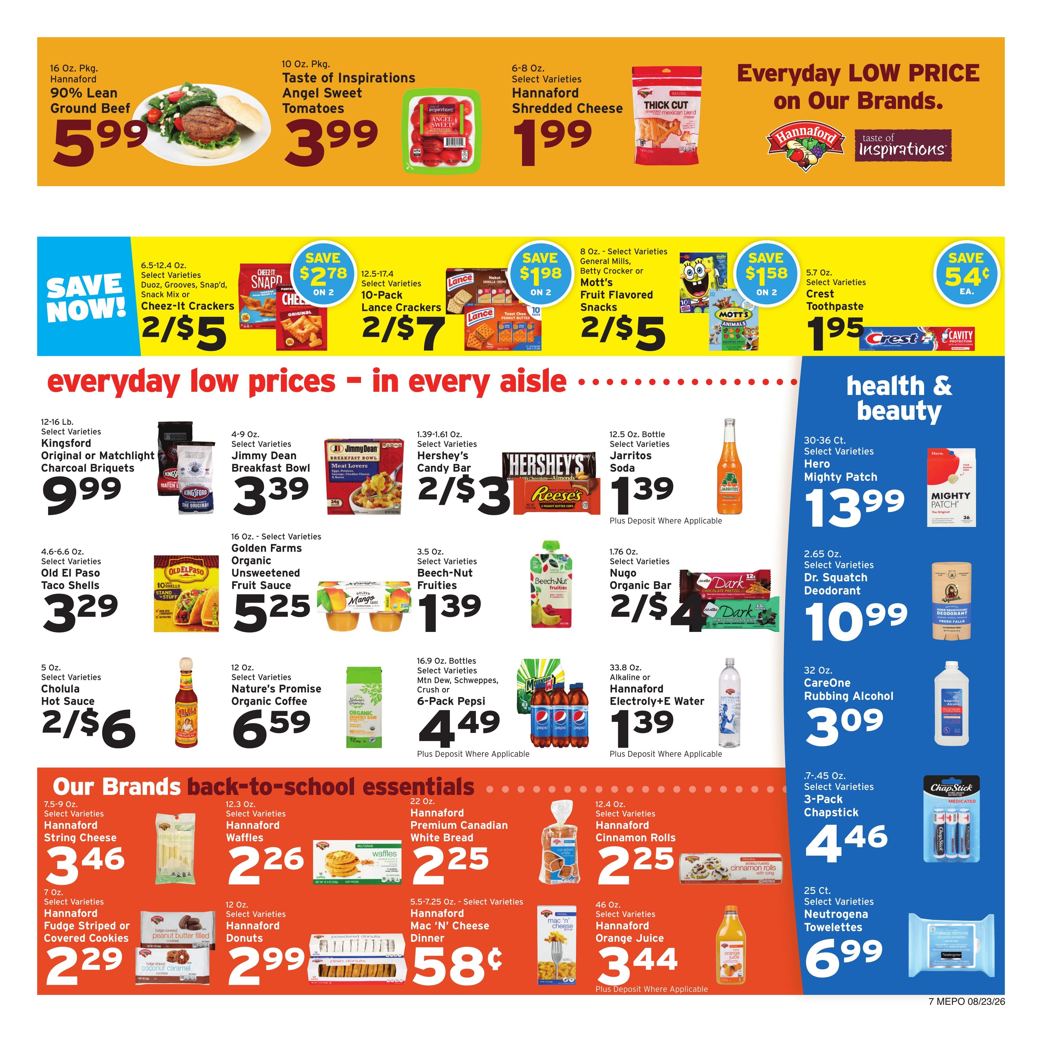 Hannaford (Portland Area, ME) Week 35 Weekly Ad August 23 - 29, 2026