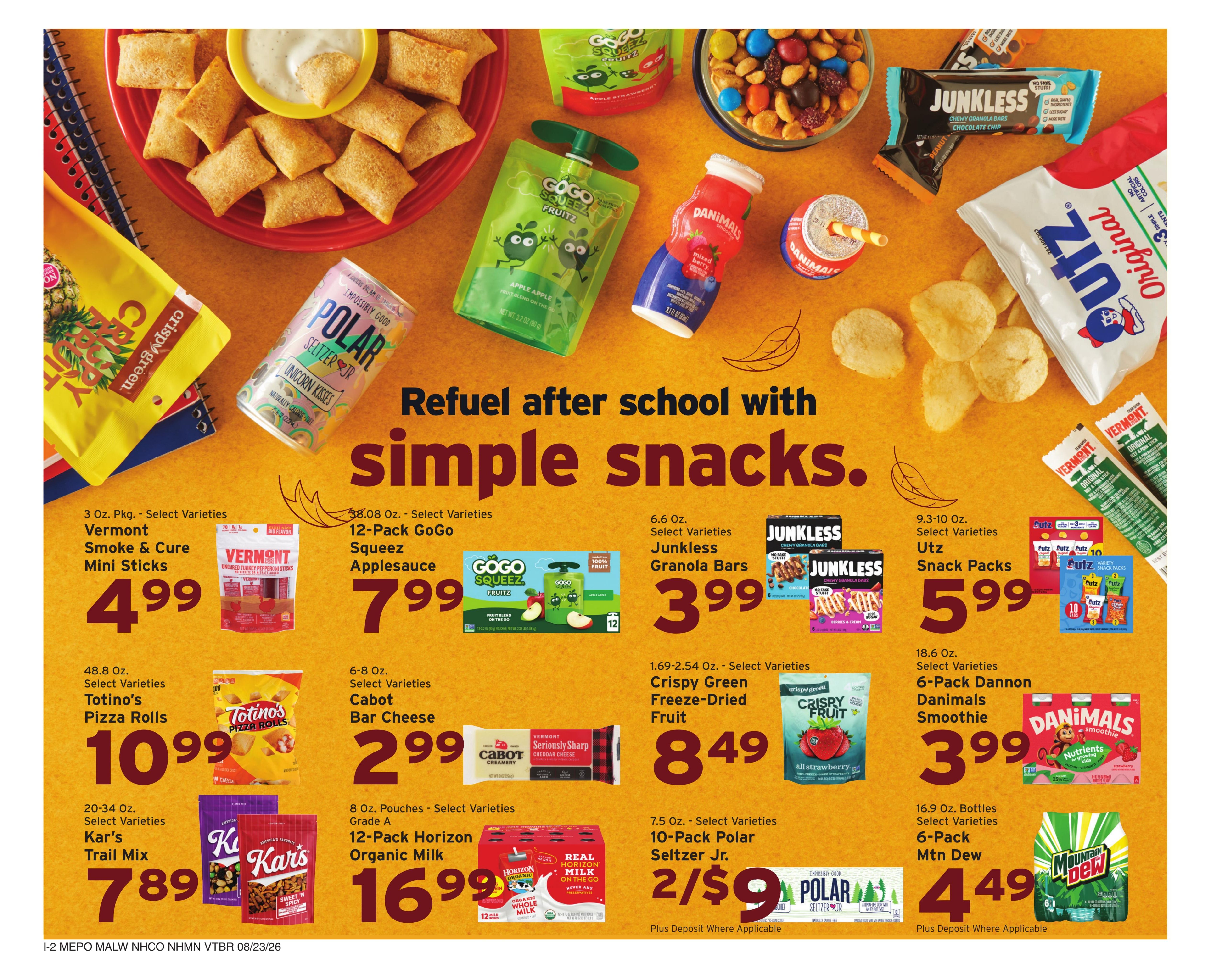 Hannaford (Concord–Manchester Area, NH–VT) Week 35 Weekly Ad August 23 - 29, 2026