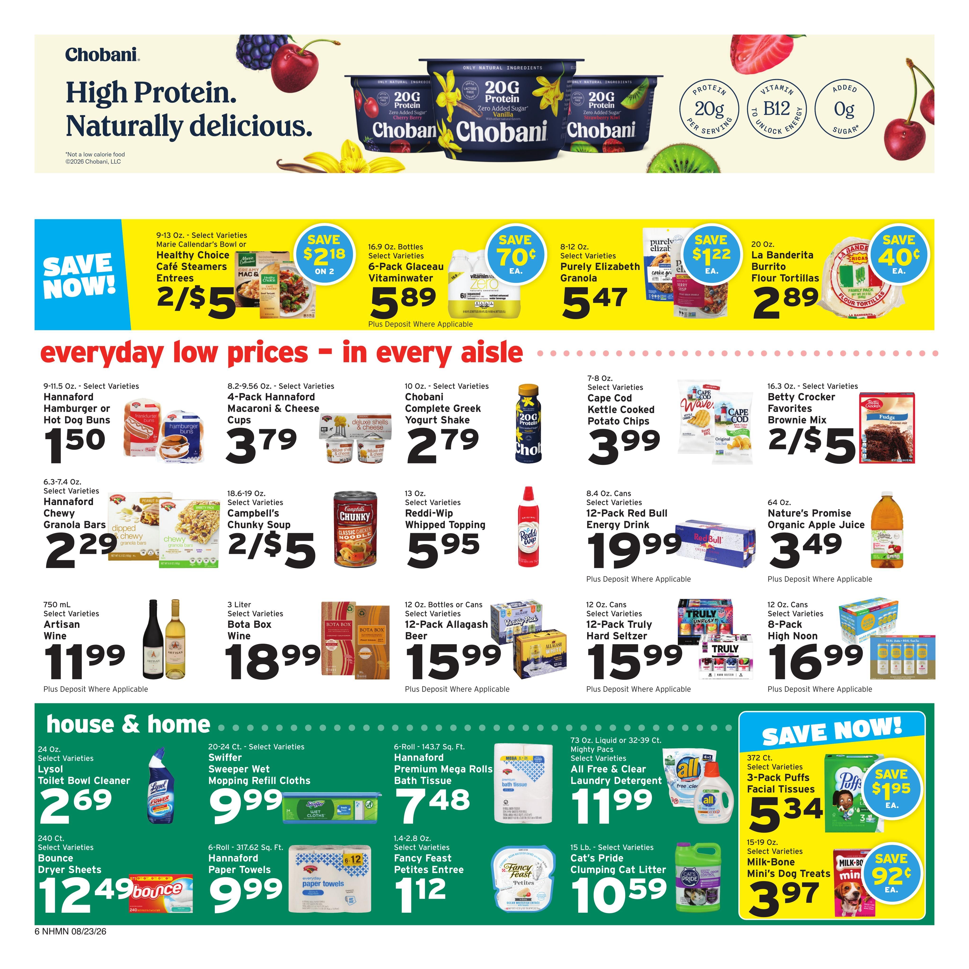 Hannaford (Concord–Manchester Area, NH–VT) Week 35 Weekly Ad August 23 - 29, 2026