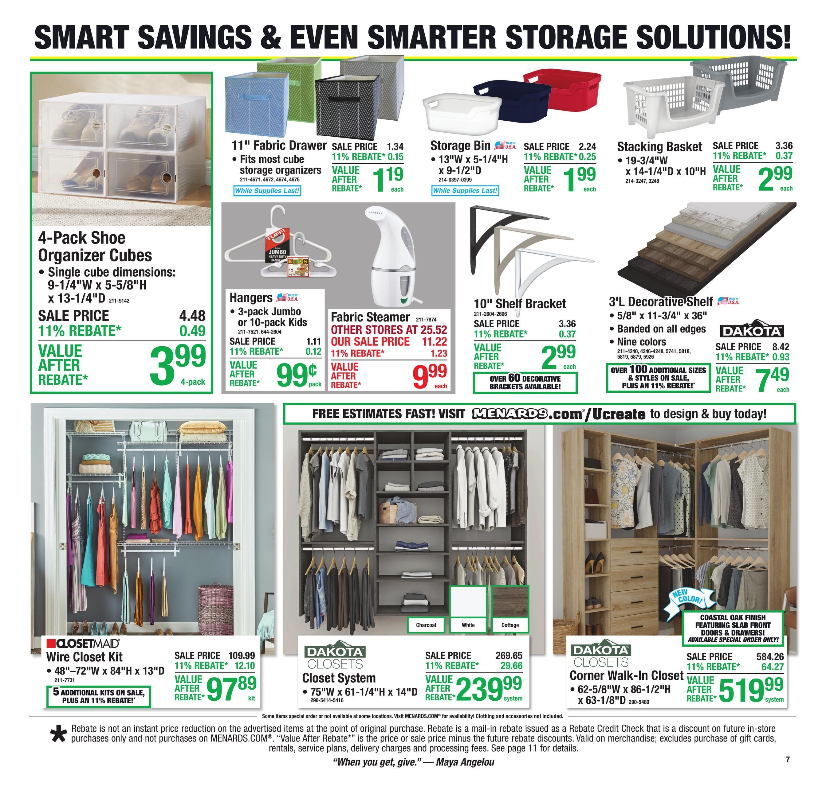 Menards (Mitchell Area, SD) 11% Rebate Sale Weekly Ad August 20 - 31, 2026