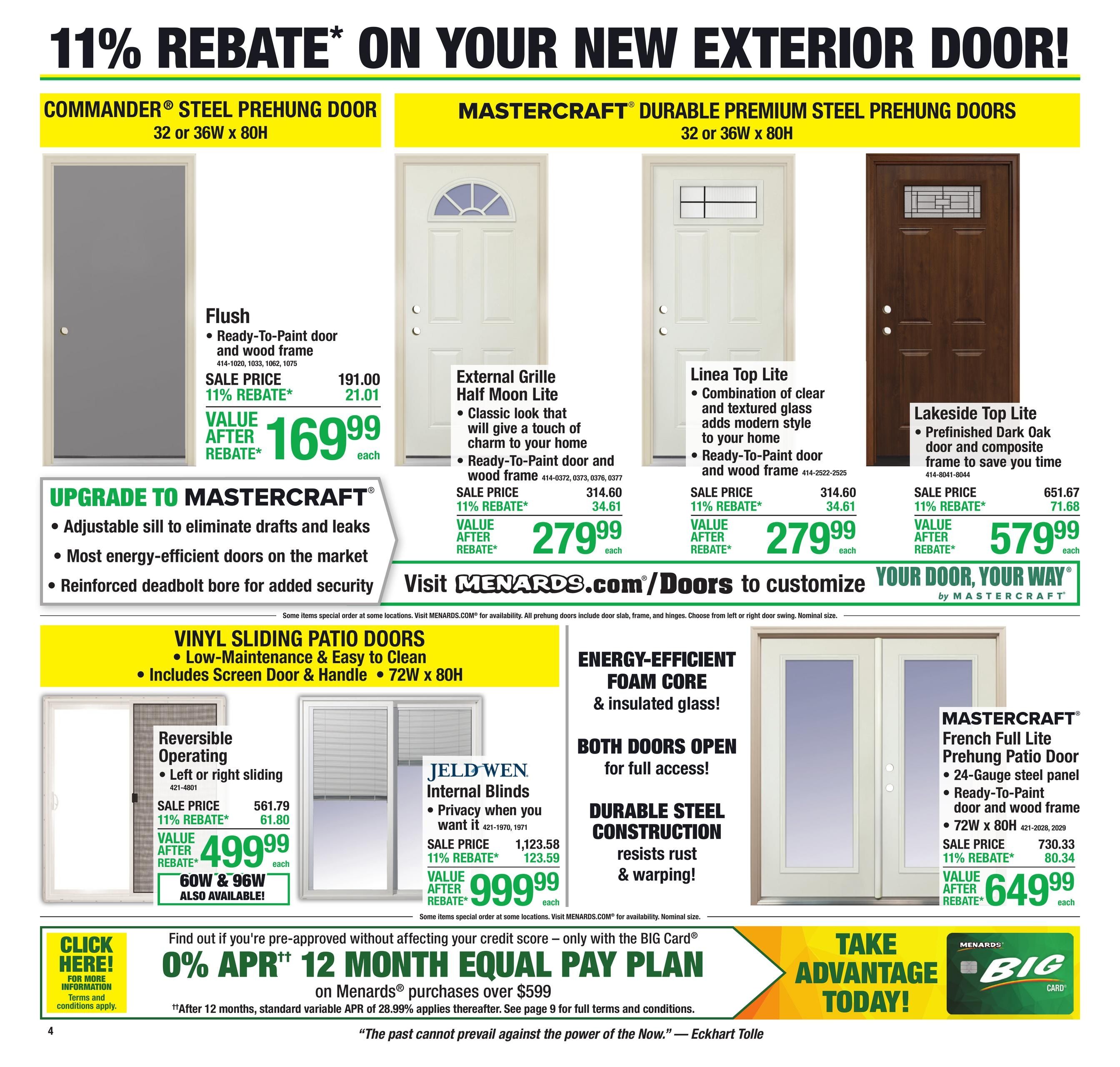 Menards (Mitchell Area, SD) 11% Rebate Sale Weekly Ad August 20 - 31, 2026