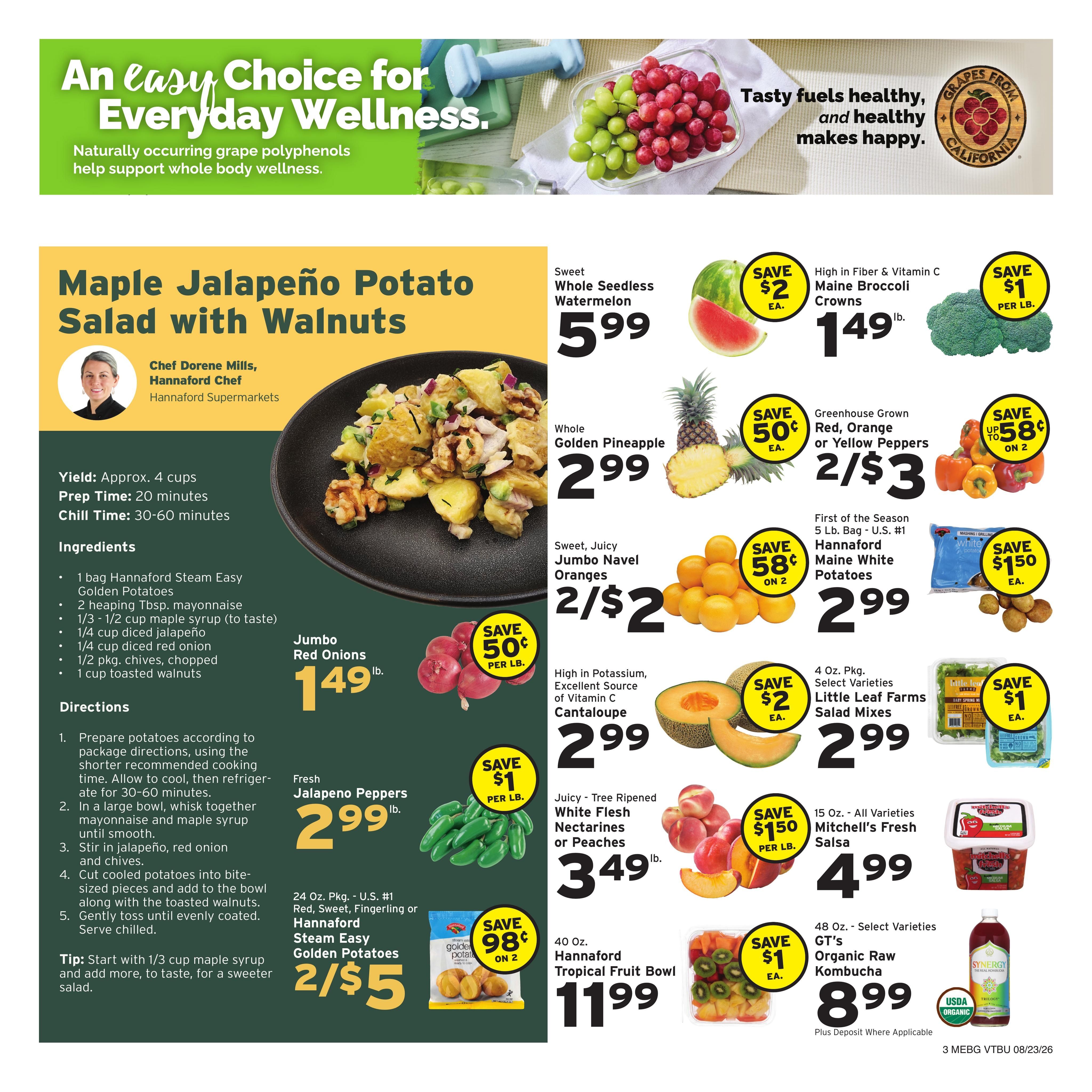 Hannaford (Saint Albans–Montpelier Area, VT) Week 35 Weekly Ad August 23 - 29, 2026