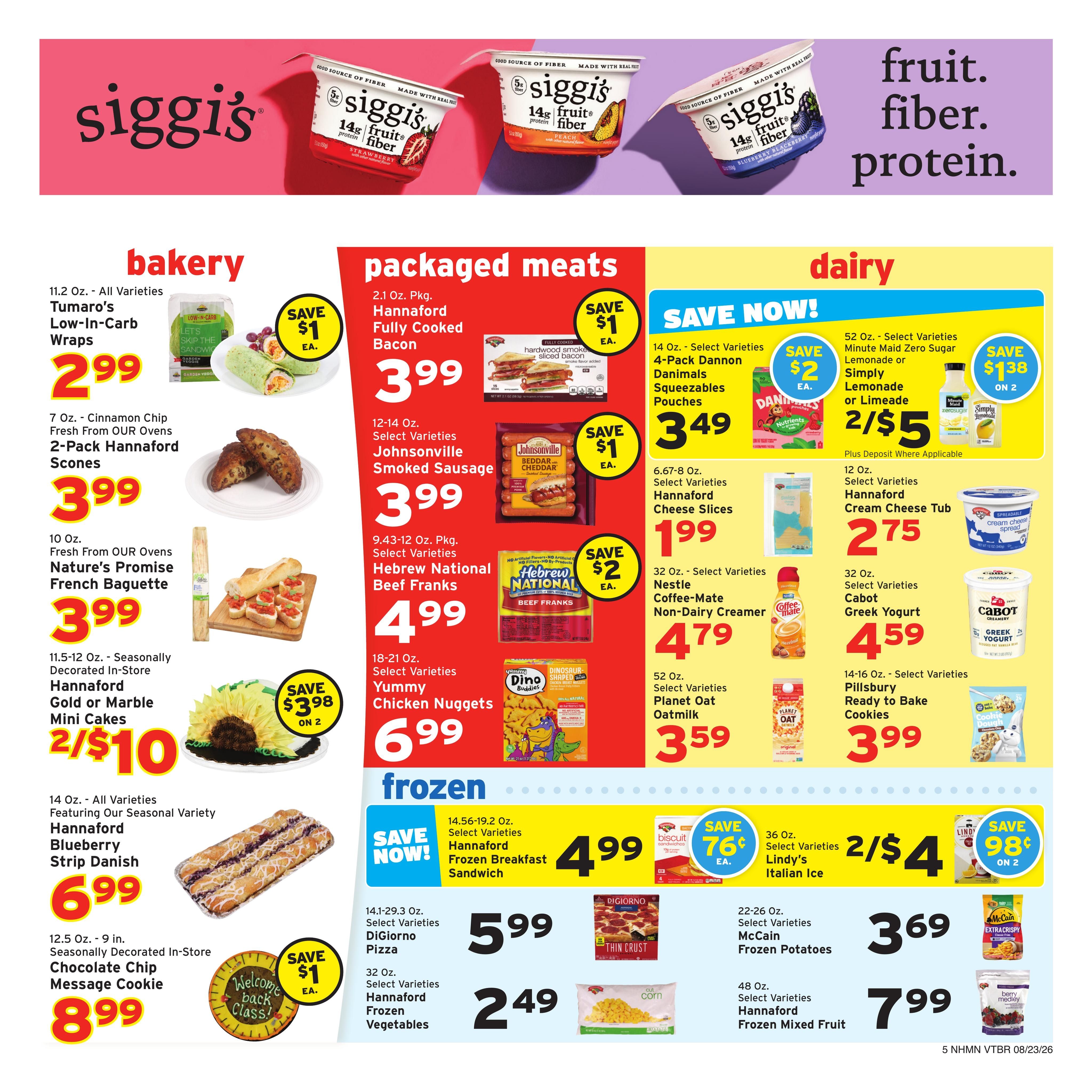 Hannaford (Brattleboro–West Chesterfield Area, NH–VT) Week 35 Weekly Ad August 23 - 29, 2026