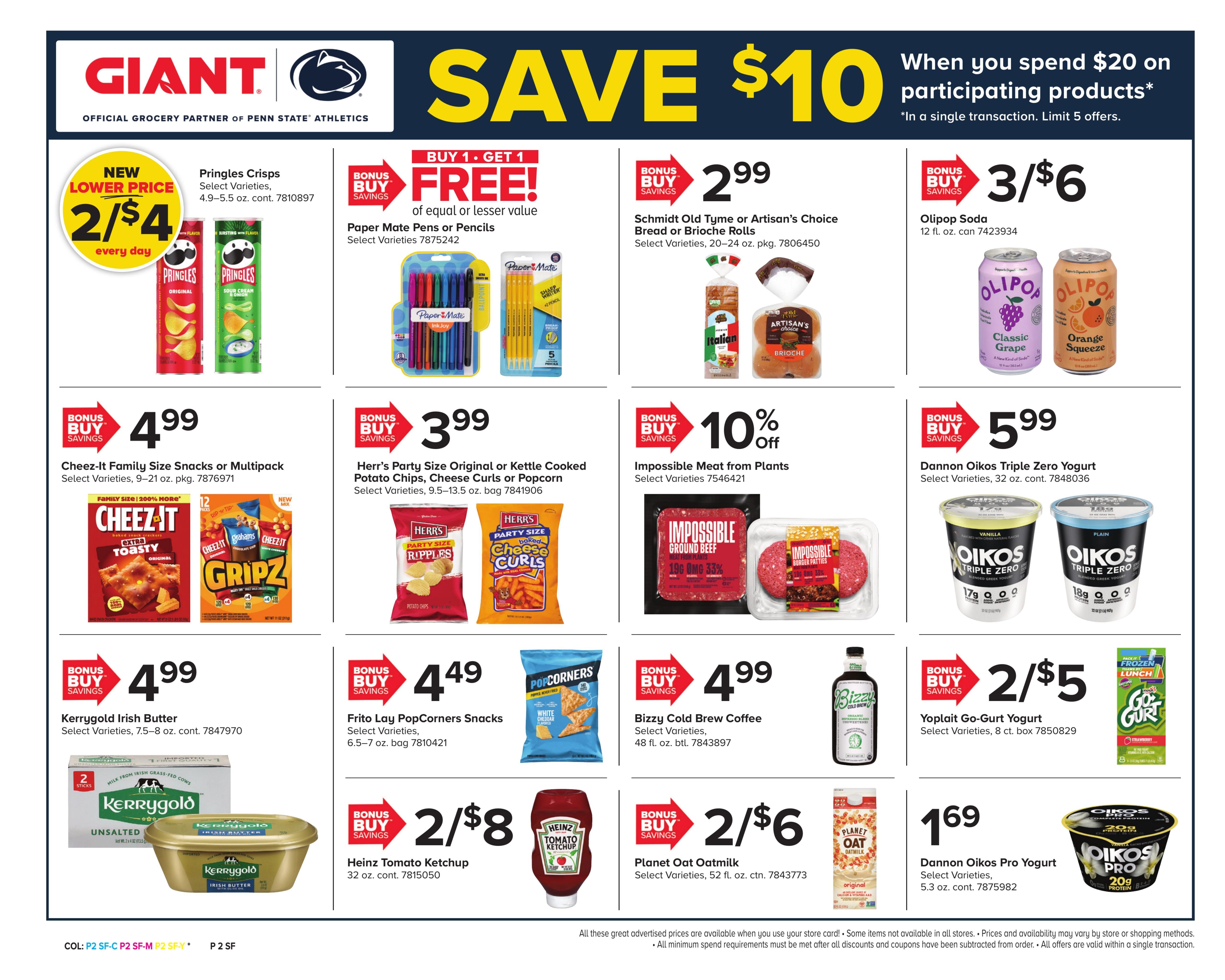 Giant Food Stores (Coalport–Orbisonia Area, PA) Weekly Ad August 21 - 27, 2026