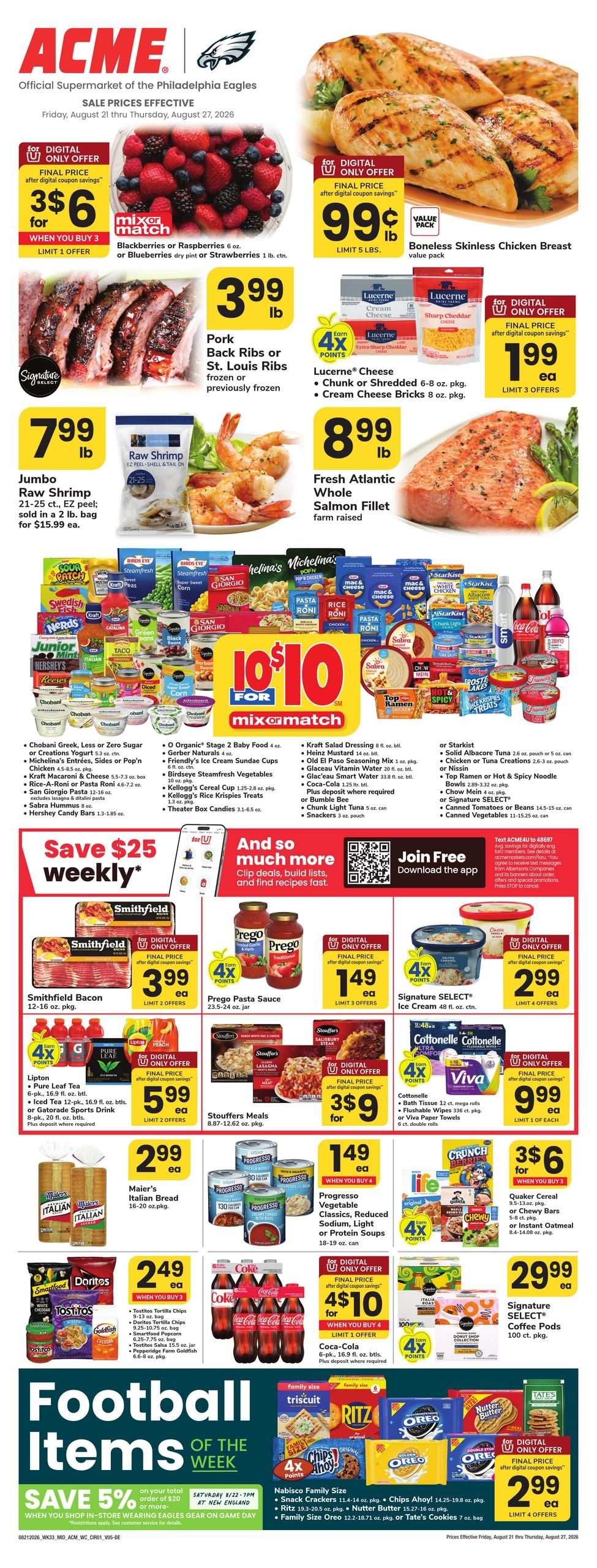 Acme Markets (Dover–Magnolia Area, DE) Weekly Ad August 21 - 27, 2026